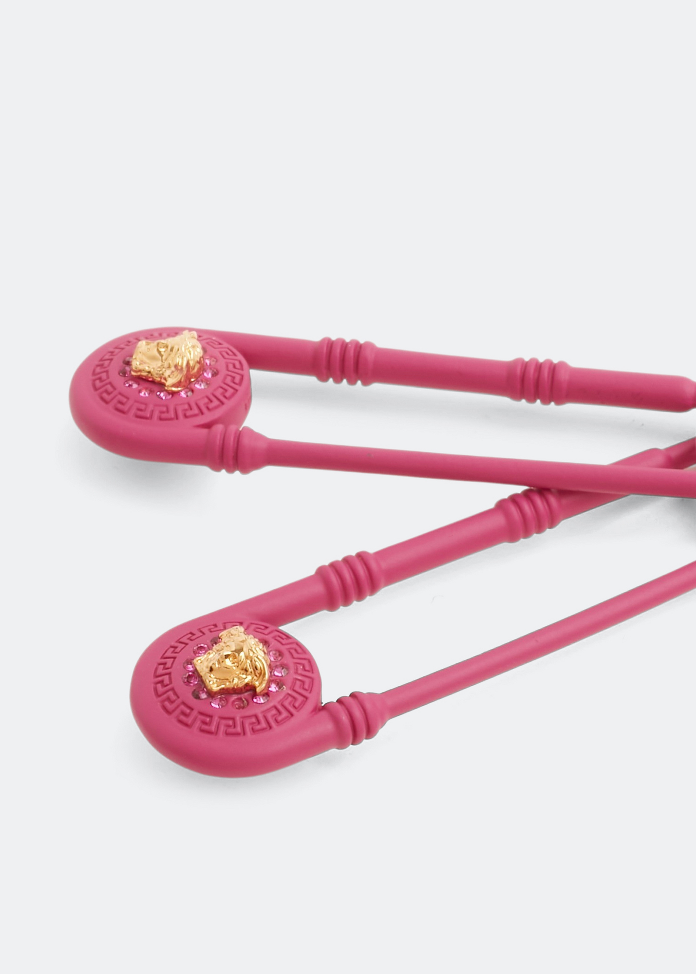 

Safety pin earrings, Pink