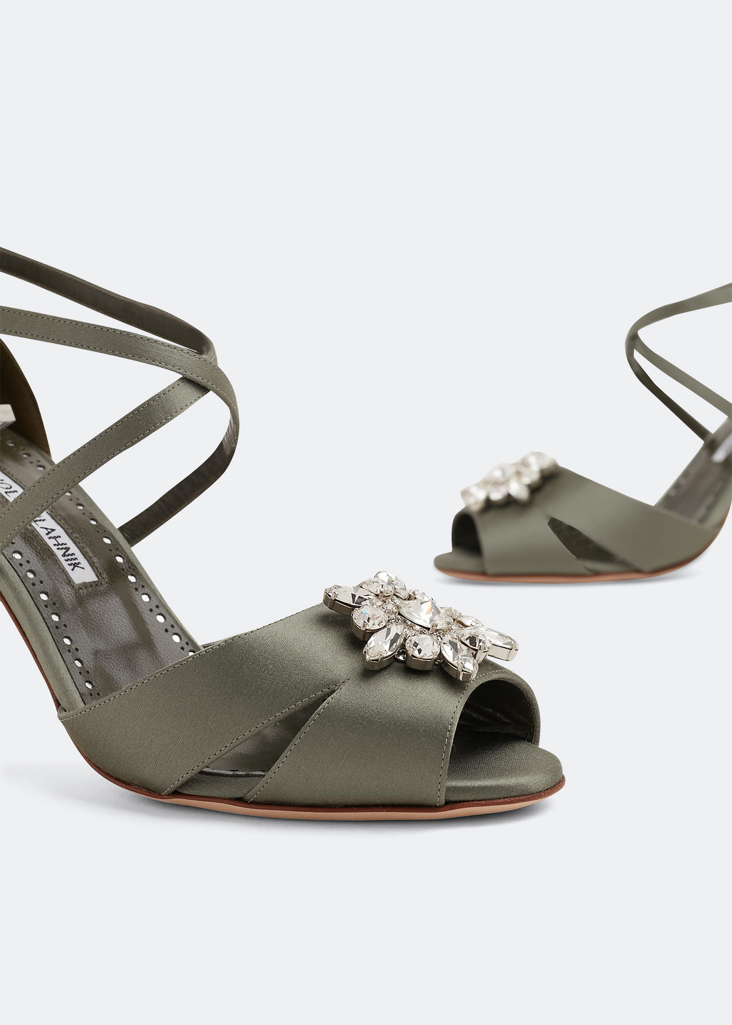 

Danna satin sandals, Green