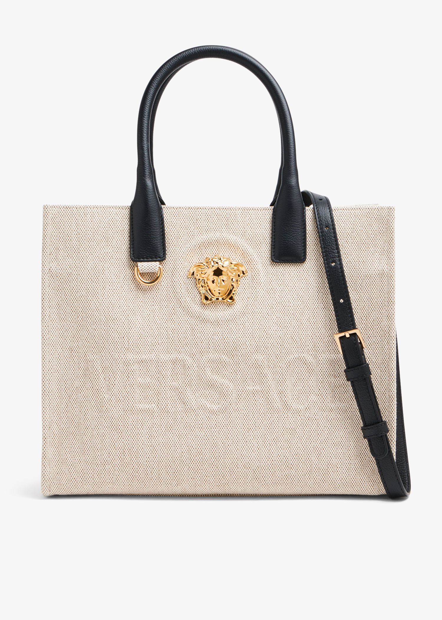 

La Medusa small canvas tote bag, Beige