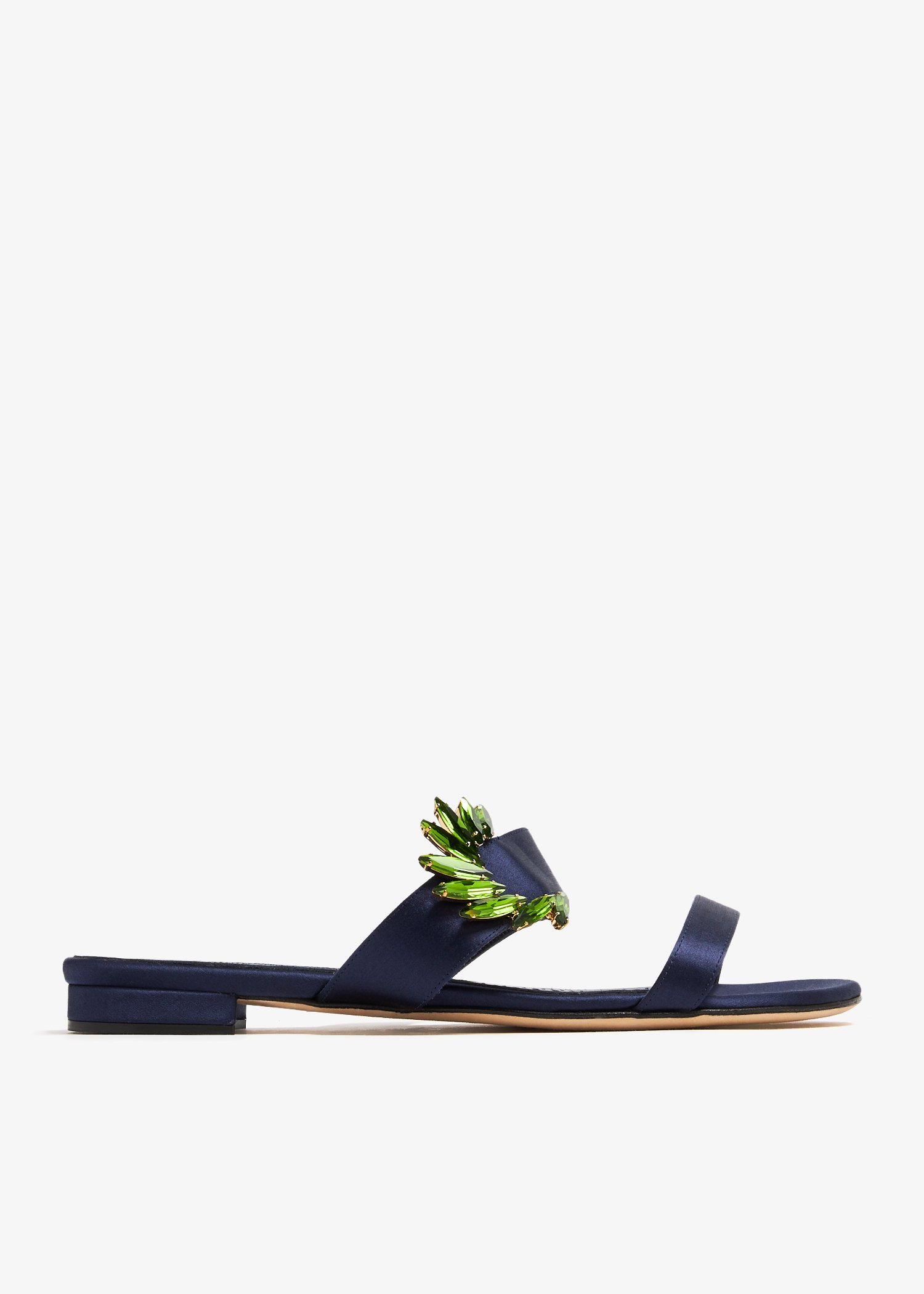 

Chivelaflat satin sandals, Blue