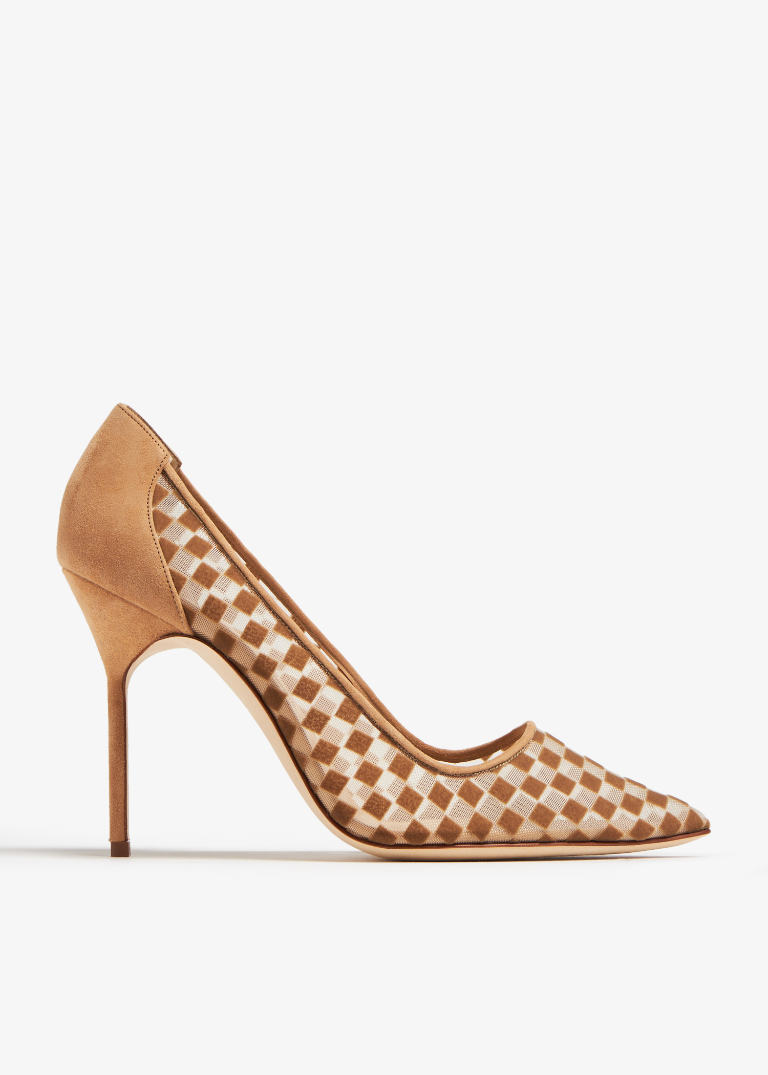 

Bbla check mesh pumps, Beige