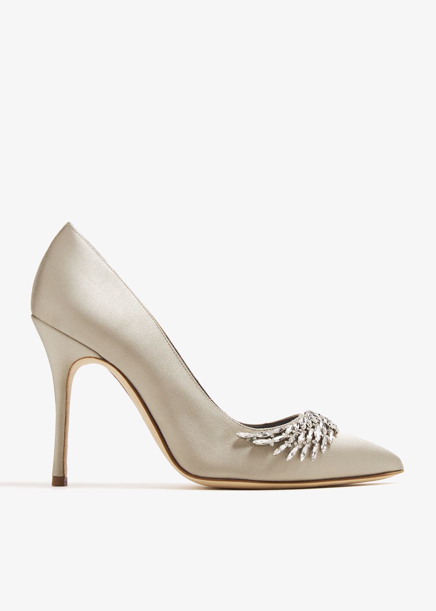 

Pluma satin pumps, Grey