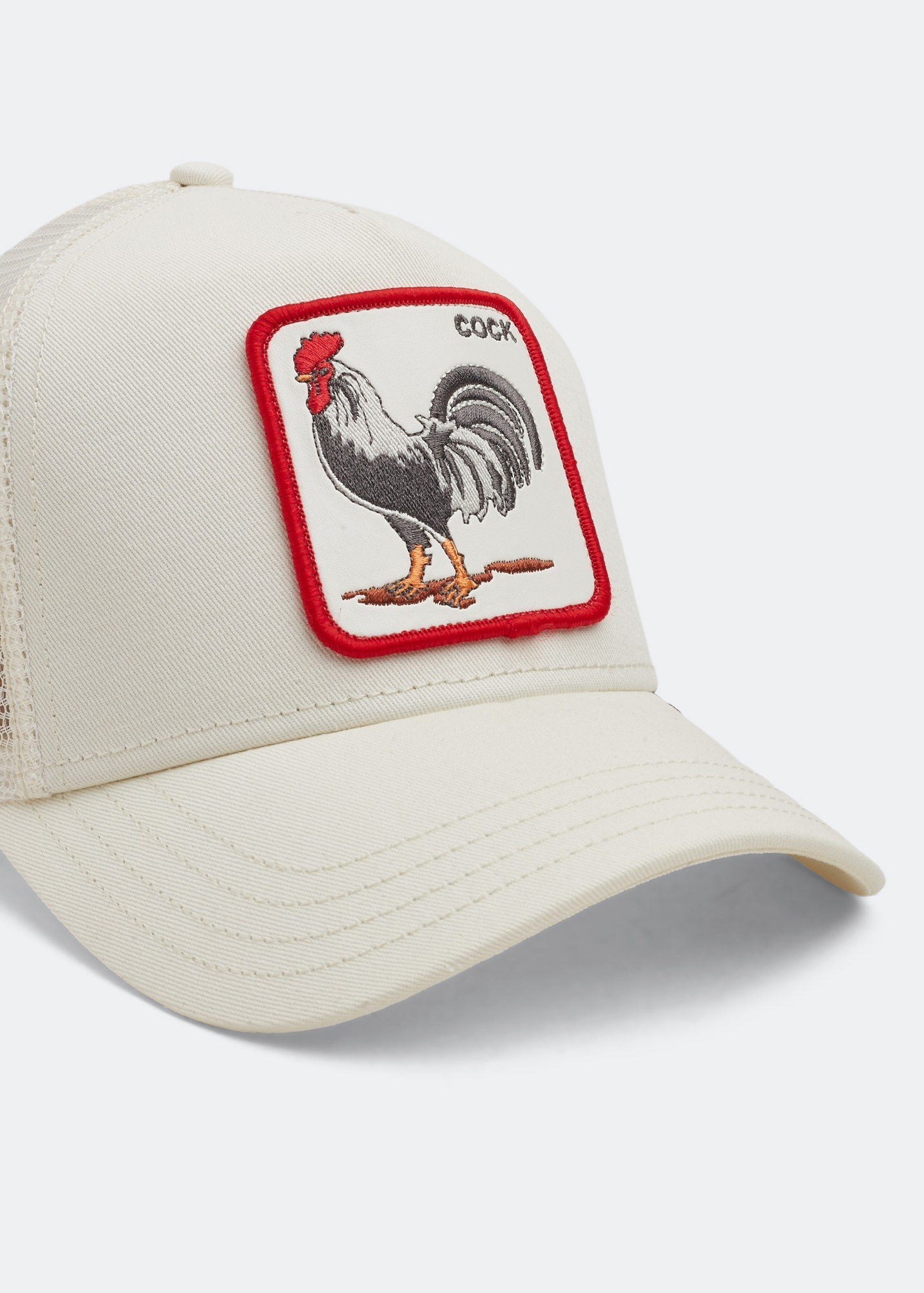 

Rooster trucker cap, White