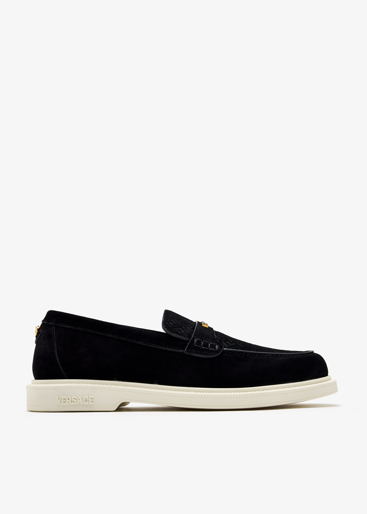 

Giuliano suede loafers, Black
