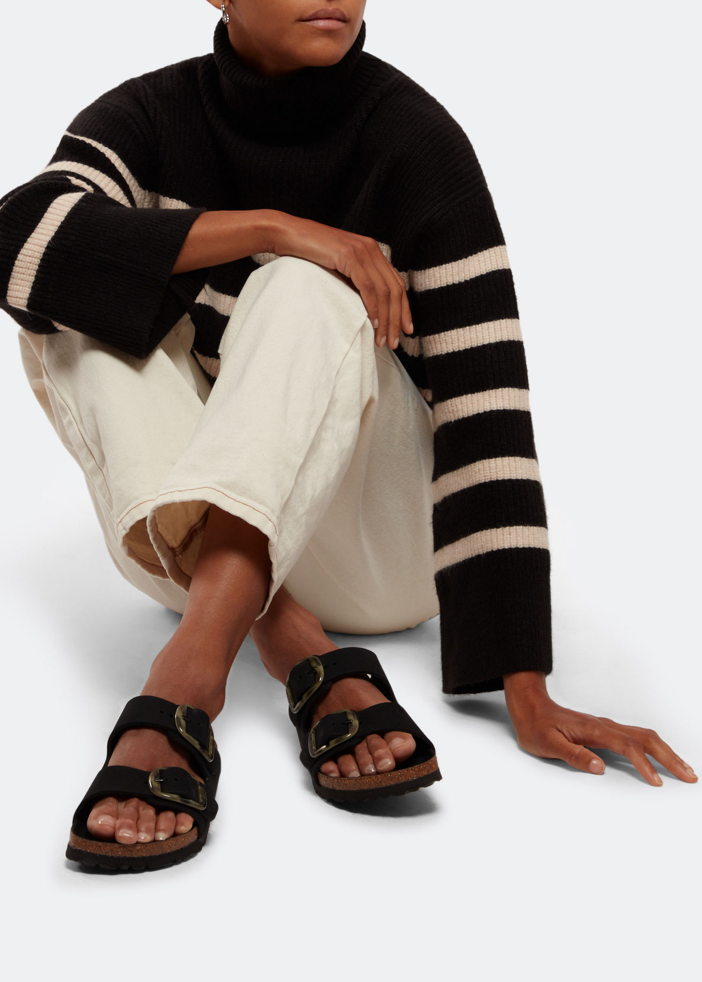 

Arizona big buckle sandals, Black