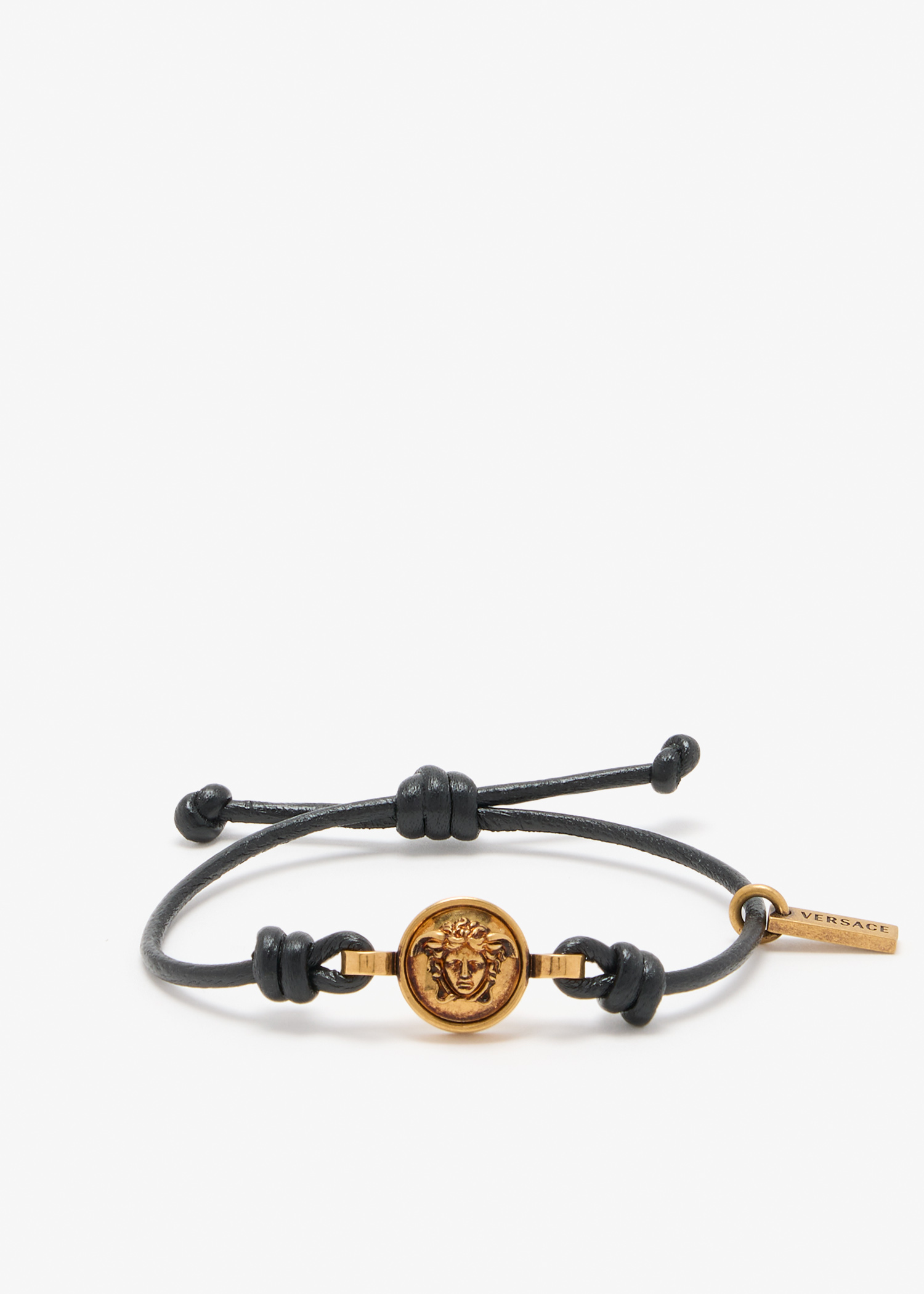 

Medusa leather bracelet, Black