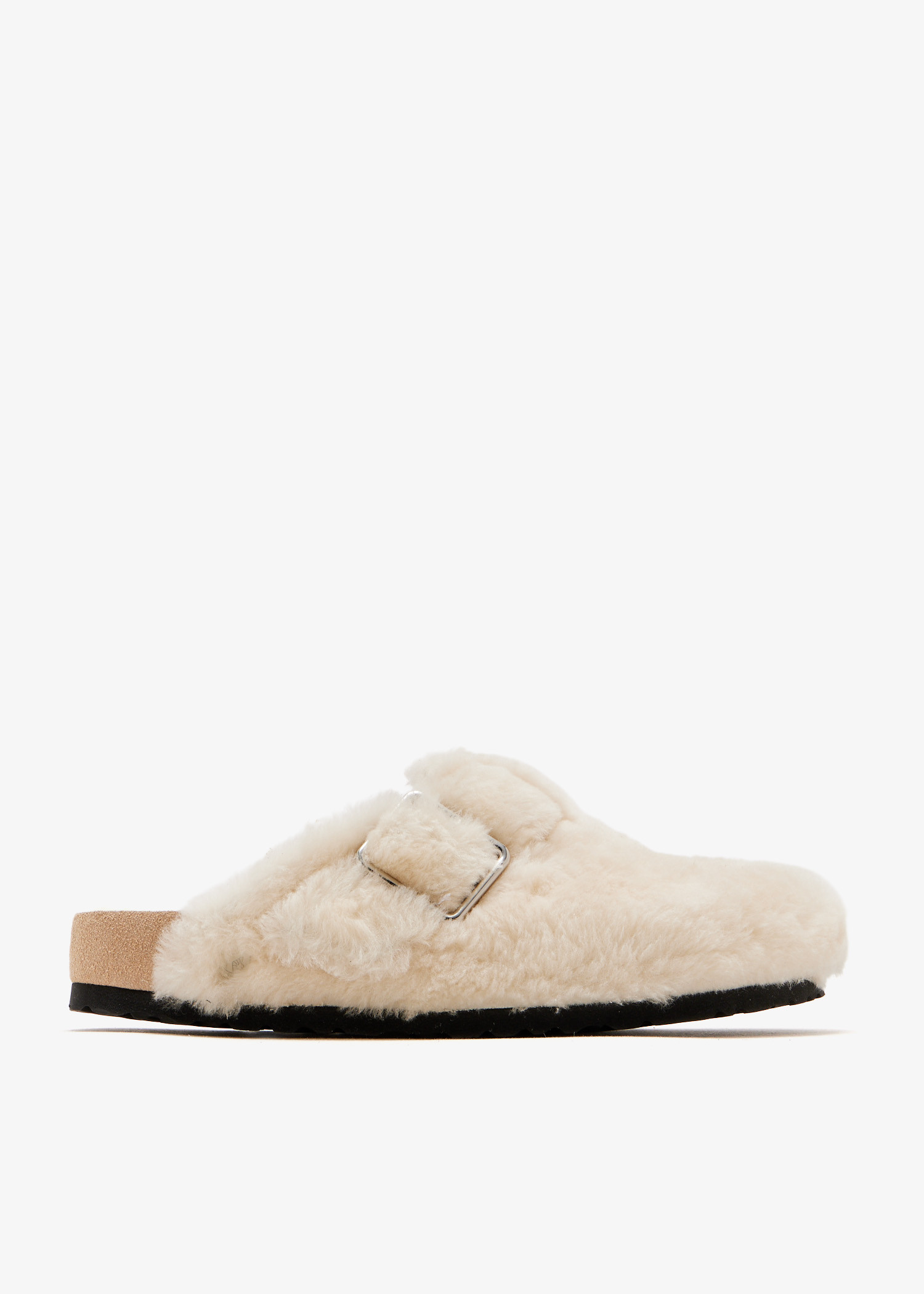 

Boston Shearling narrow-width clogs, Cream