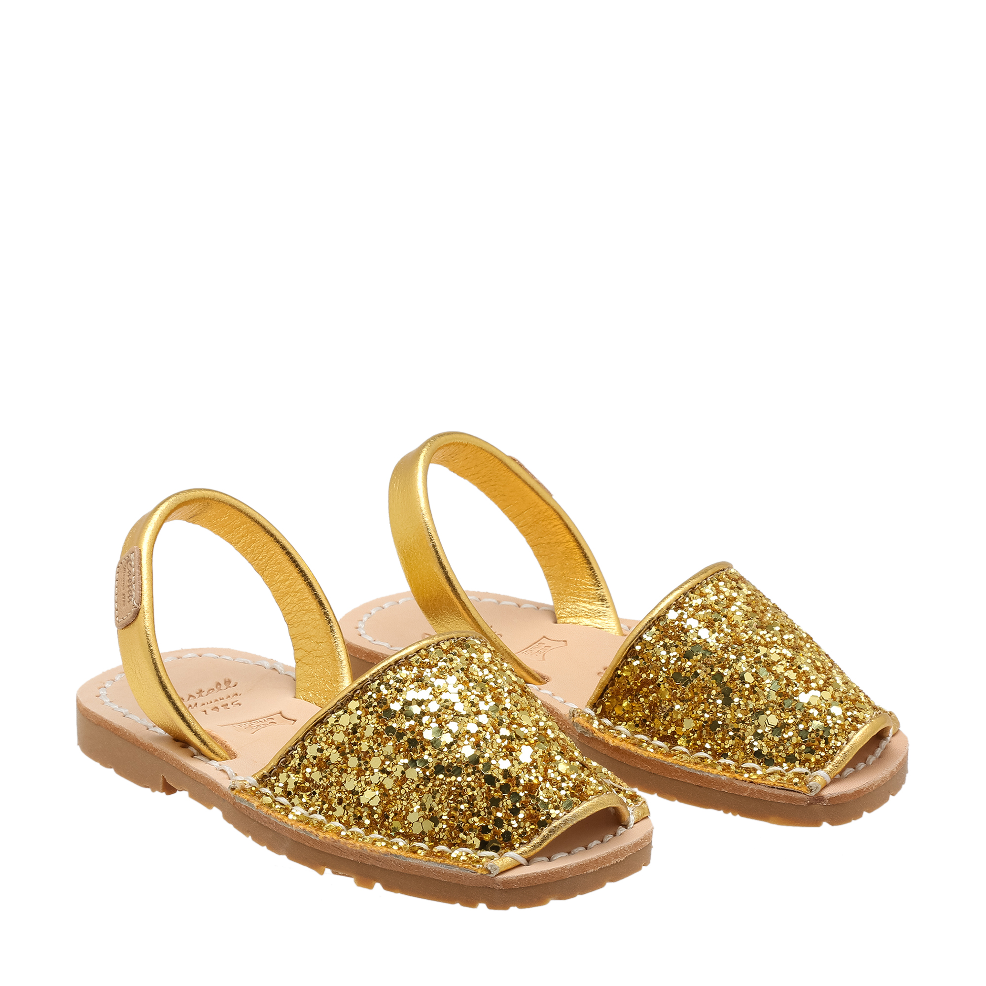 

Glitter sandals, Gold