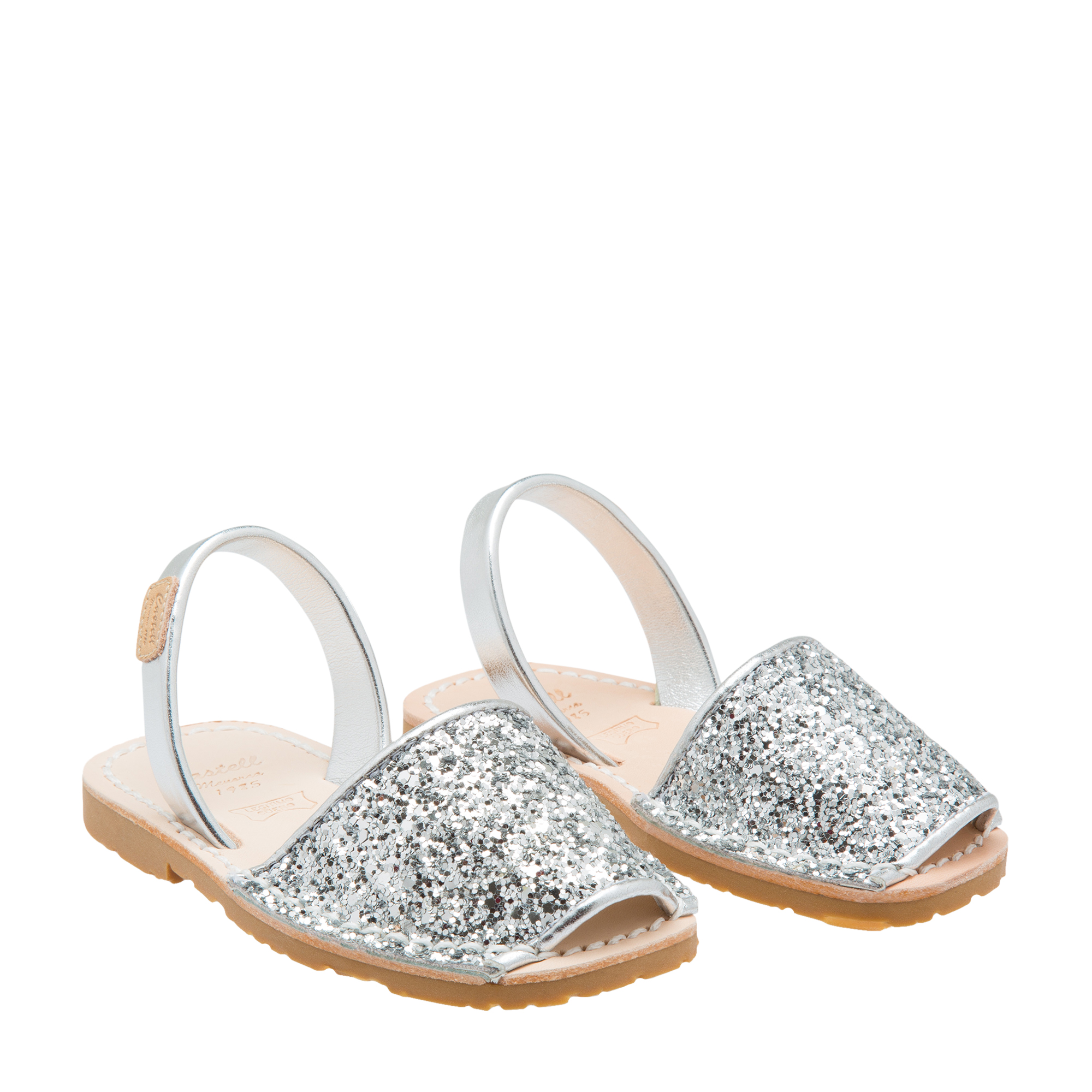 

Glitter sandals, Silver