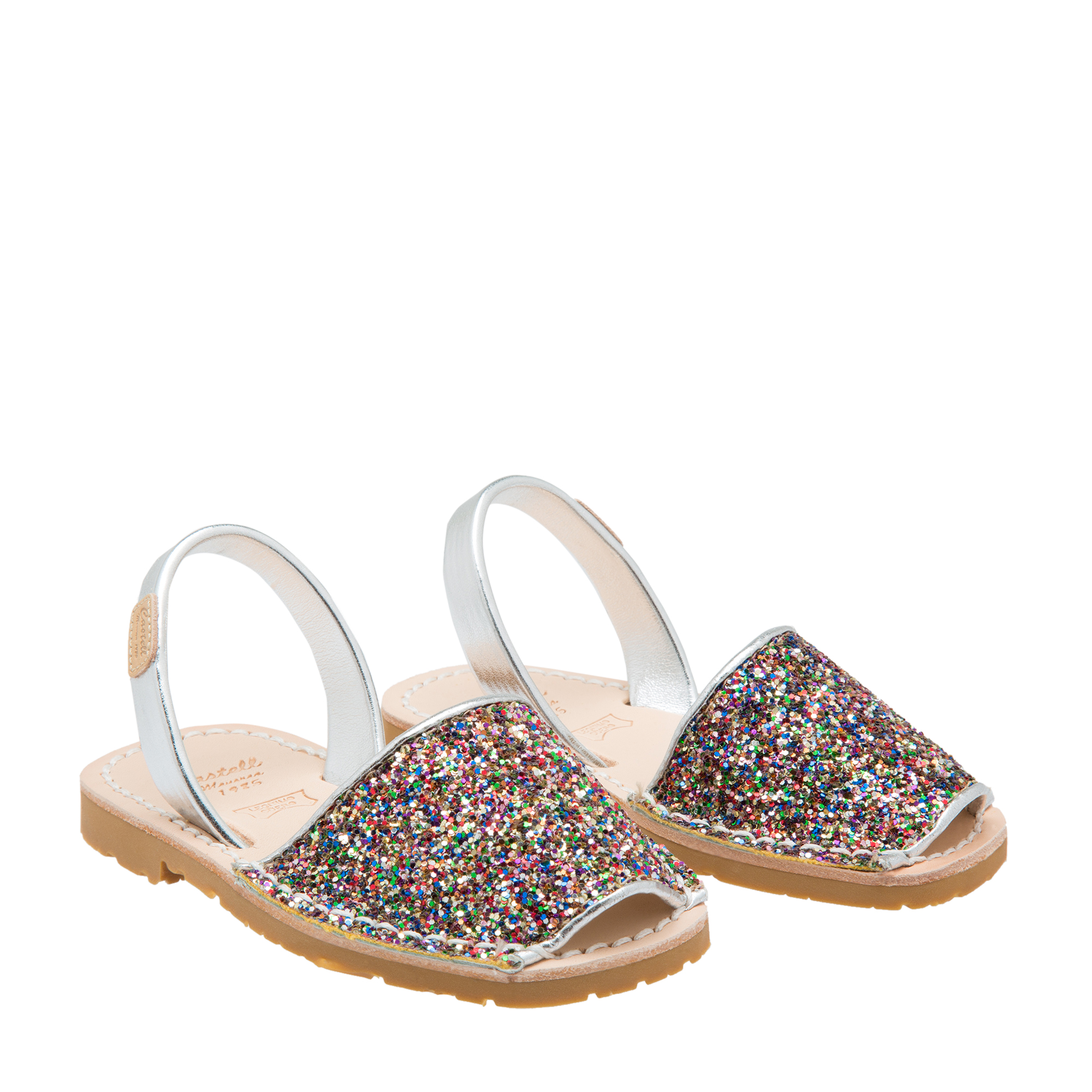 

Glitter sandals, Multi-coloured