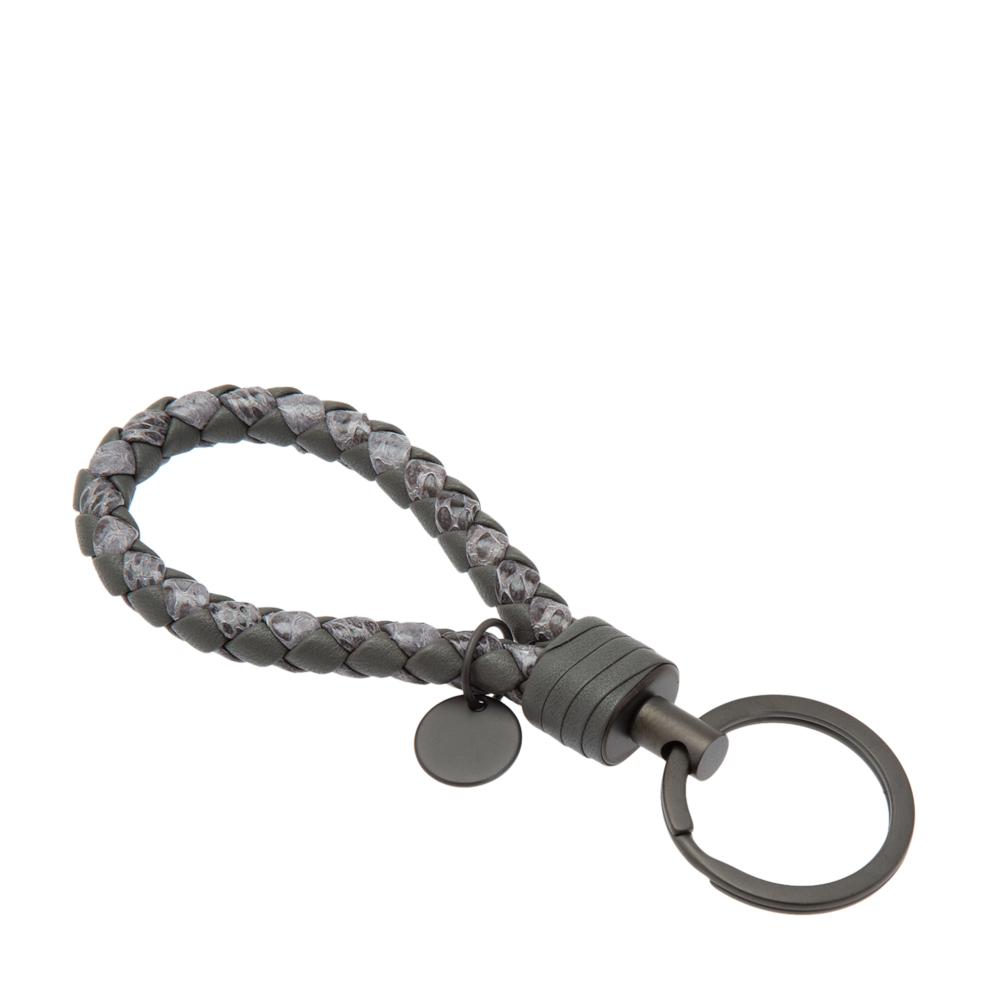 

Intrecciato key ring, Grey