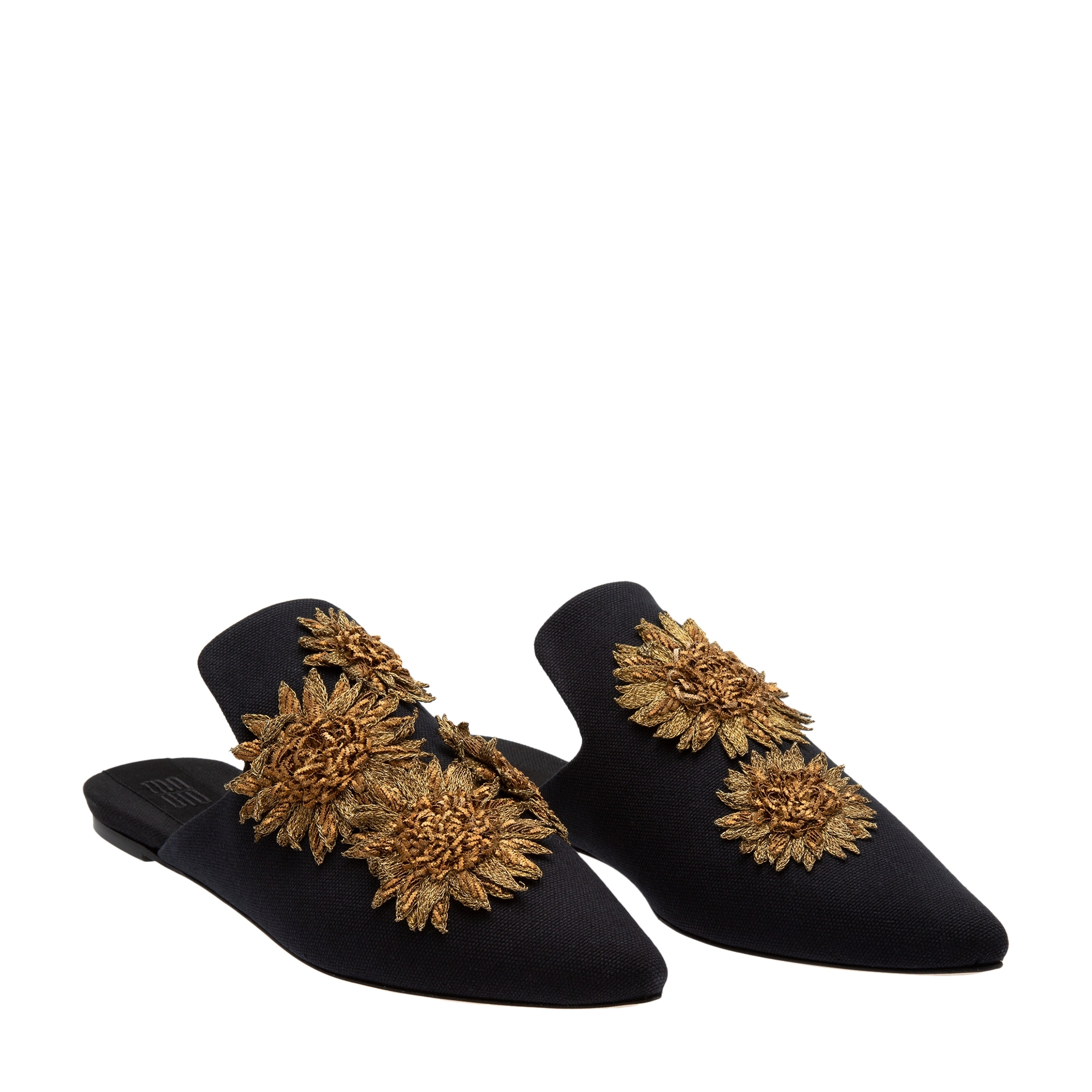 

Clytie flat mules, Black