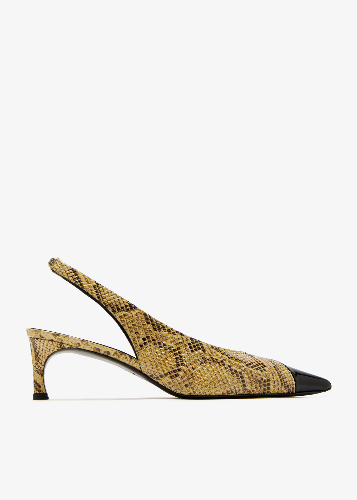

Snake-print slingback pumps, Animal printed
