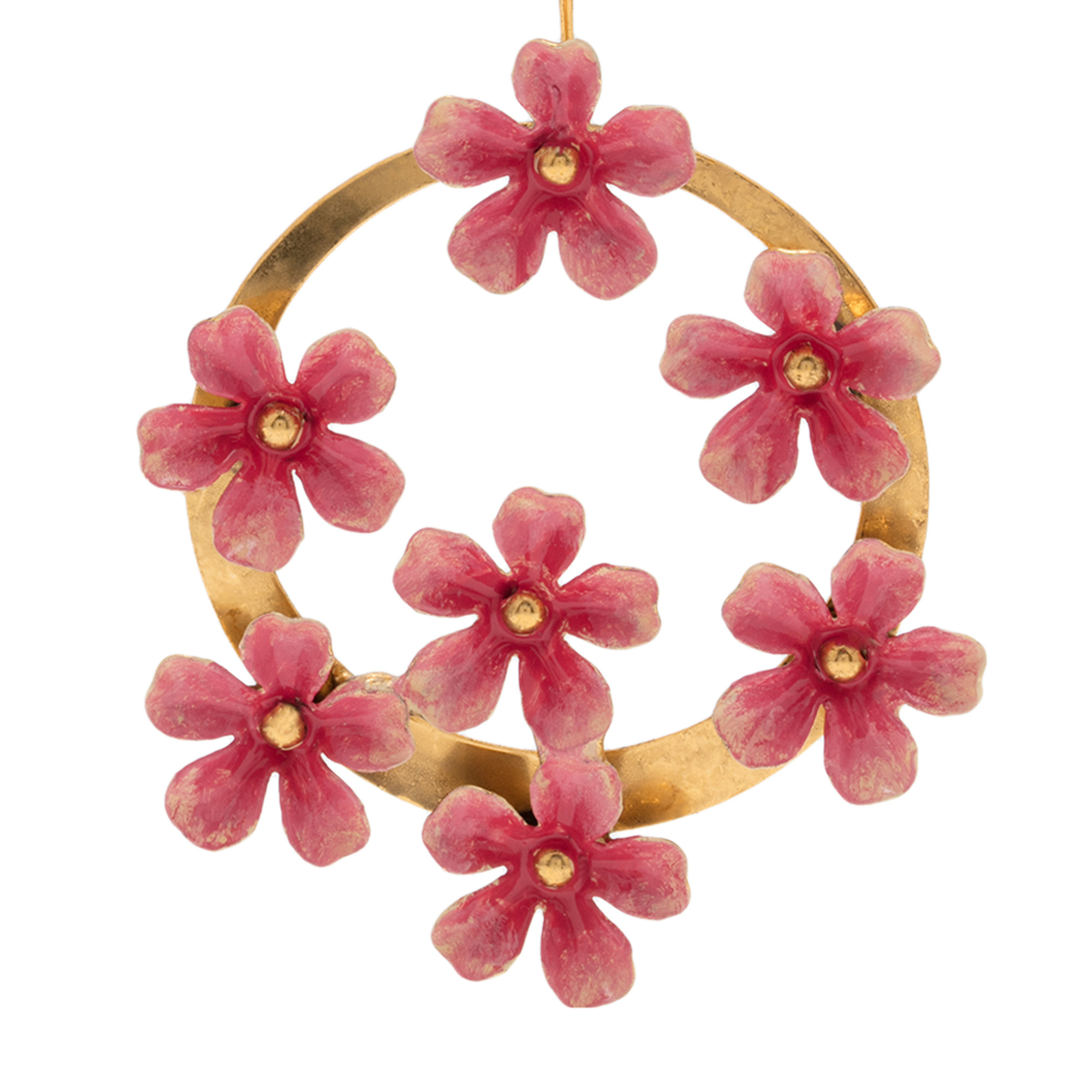 

Marguerite Hoop earrings, Pink