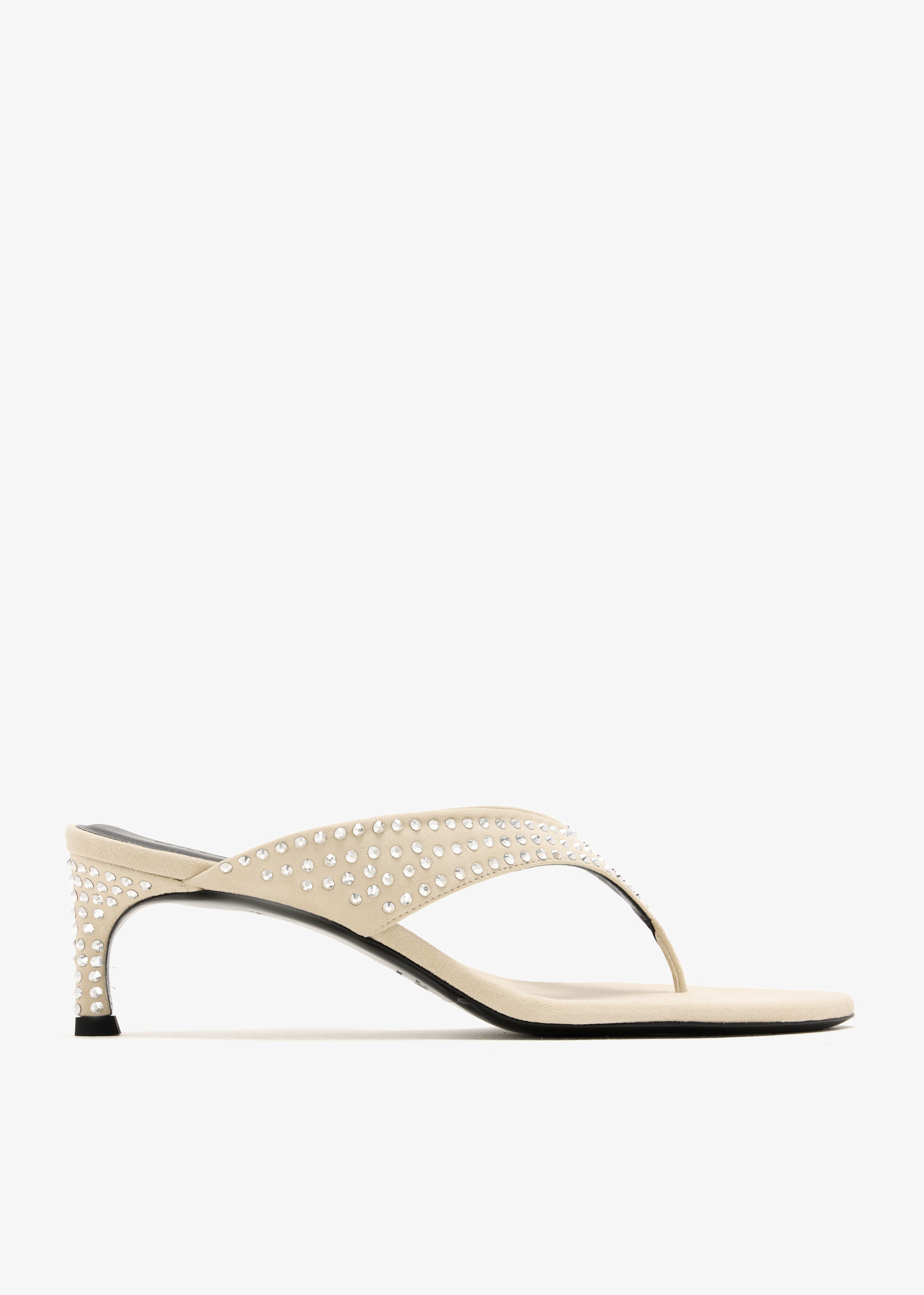 

Crystal-embellished sandals, Cream