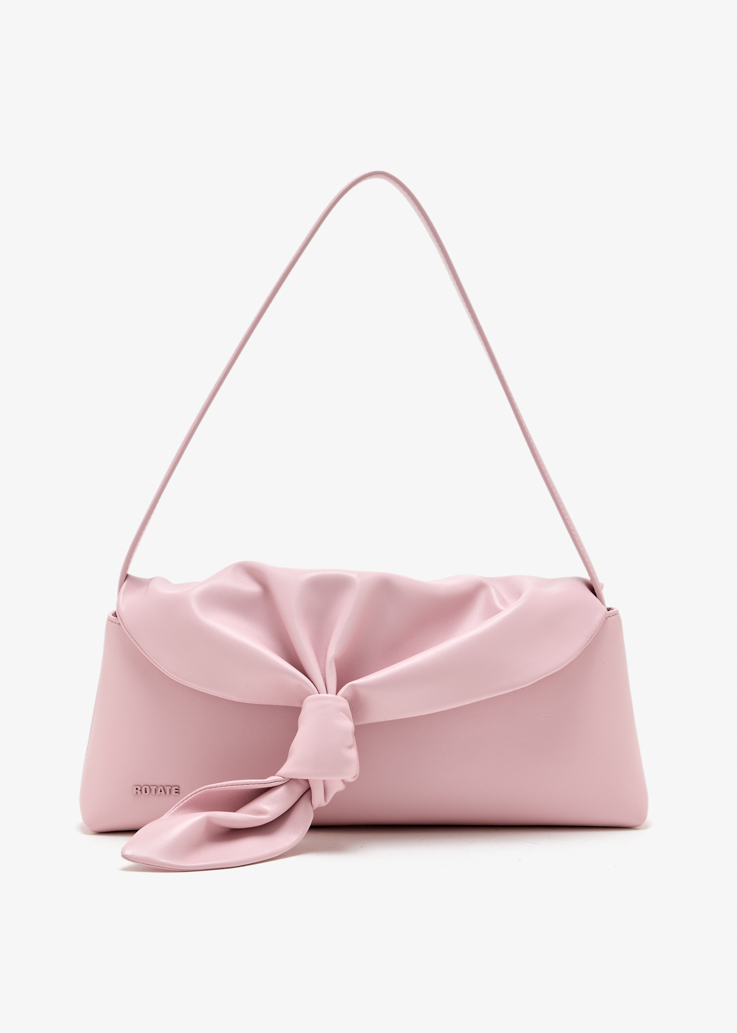 

Leather Knot Scarf bag, Pink