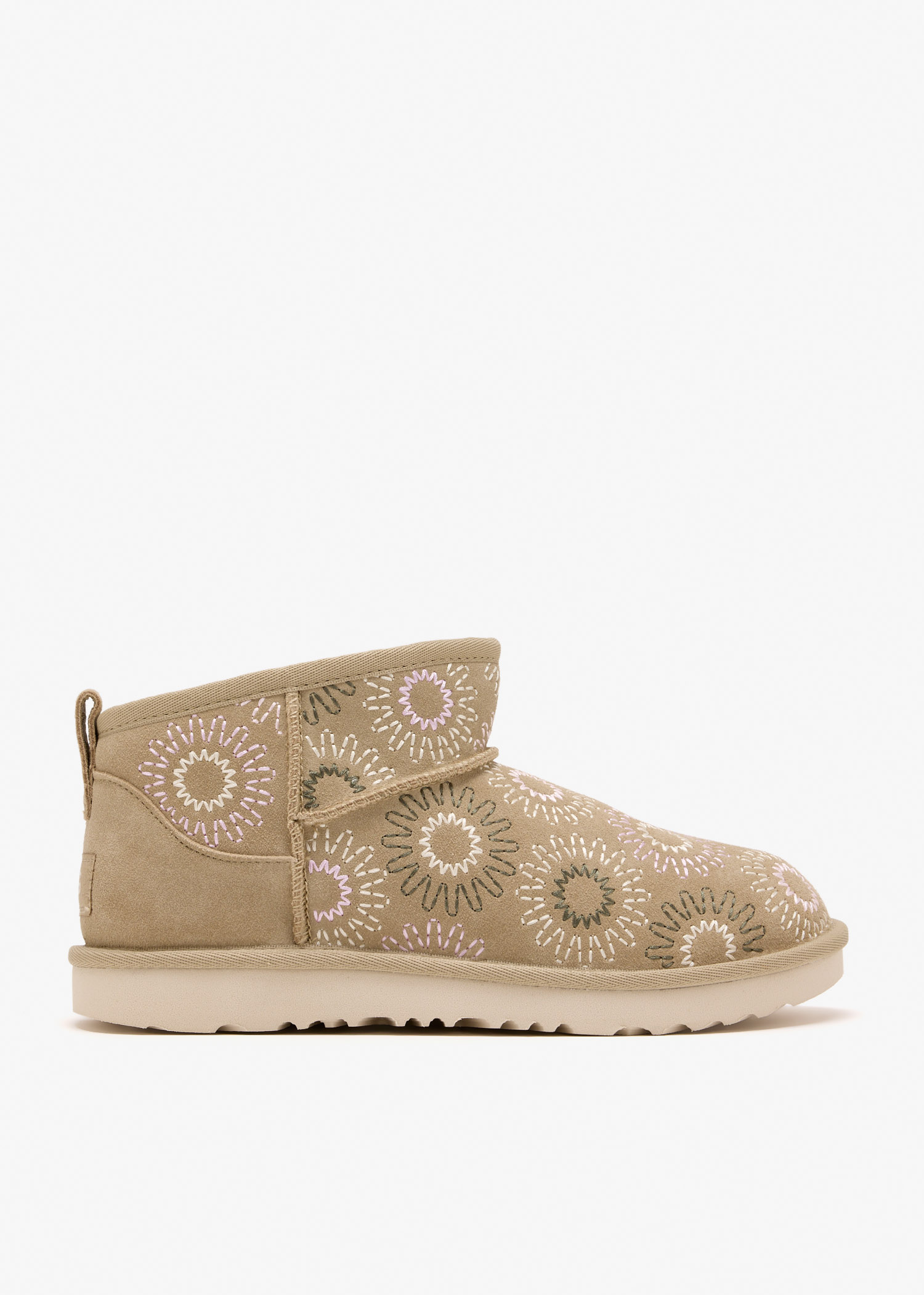 

Classic Ultra Mini Sun Stitch boots, Beige