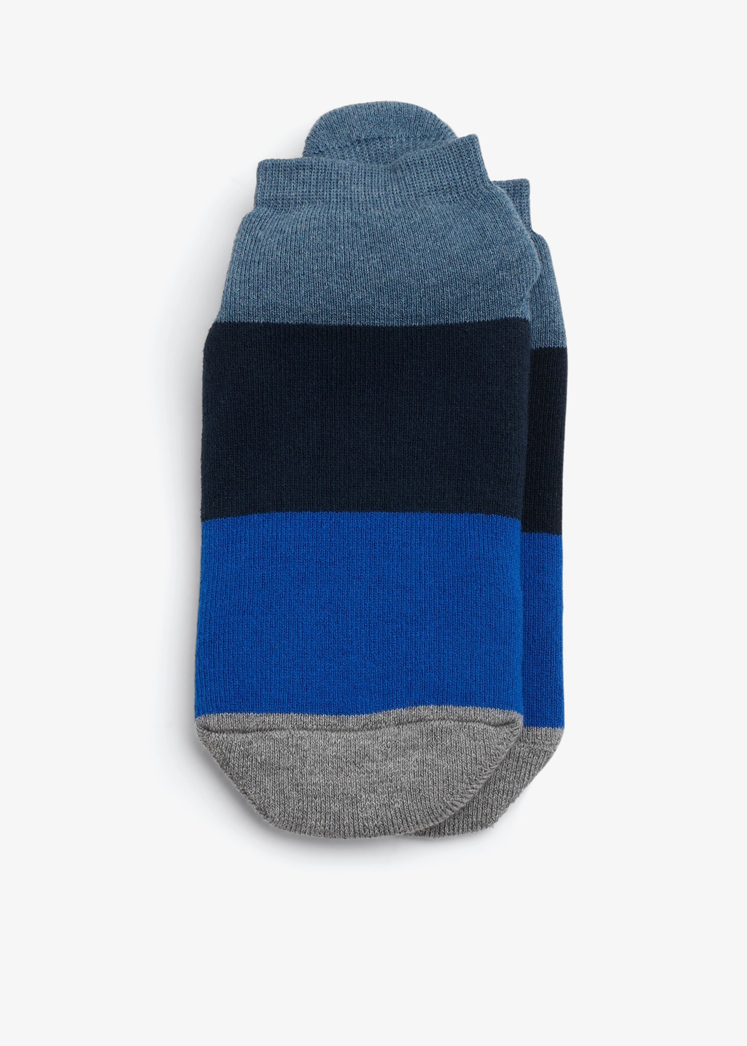 

Colour Block kids non-slip socks, Blue