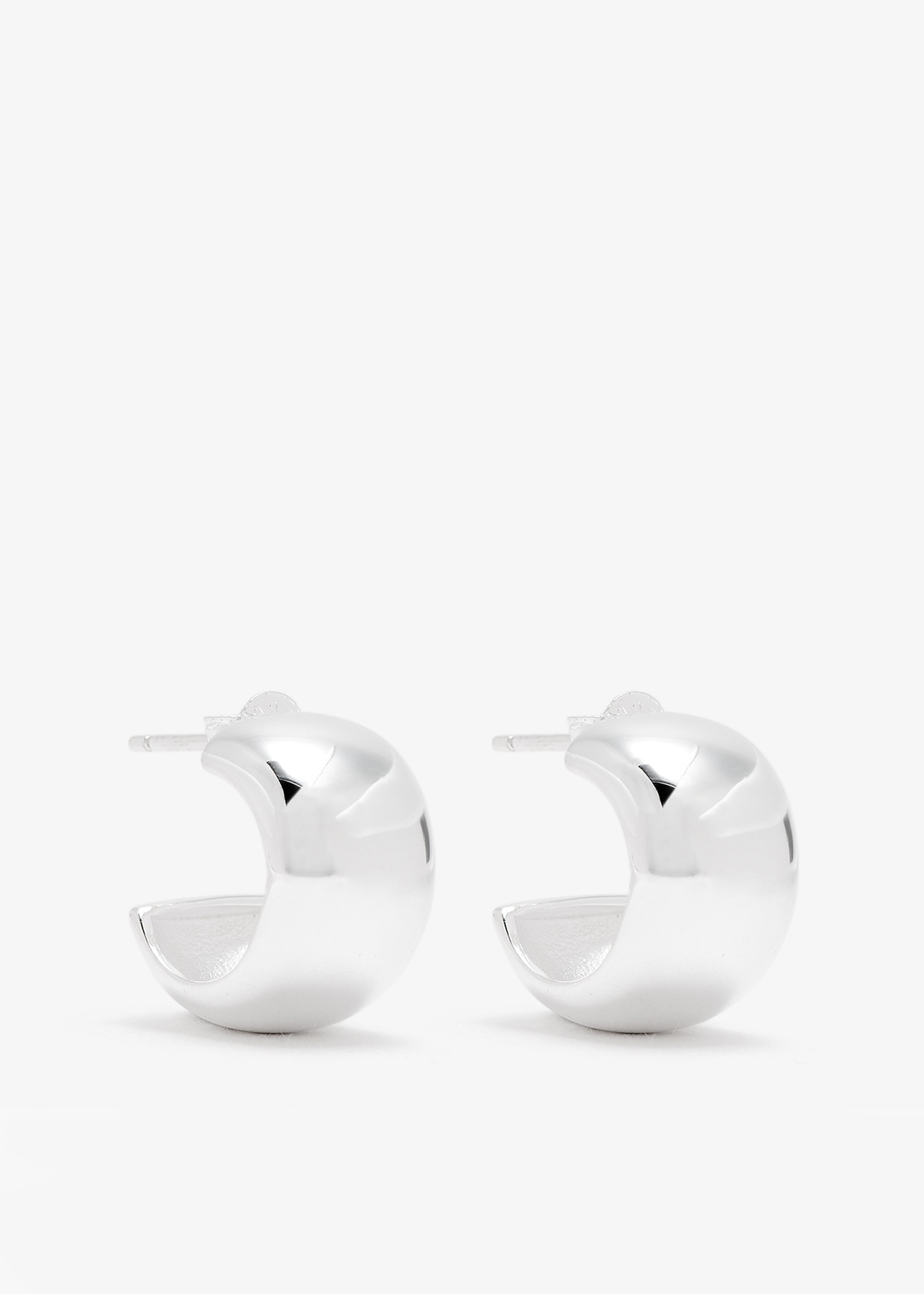 

Reflection small hoop earrings, Silver