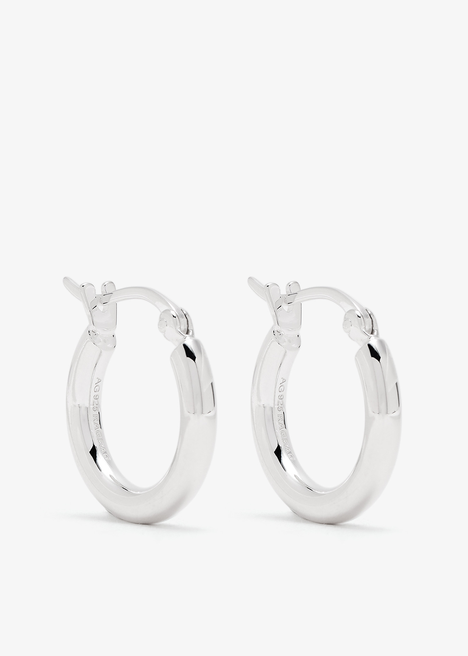 

Oda small hoop earrings, Silver