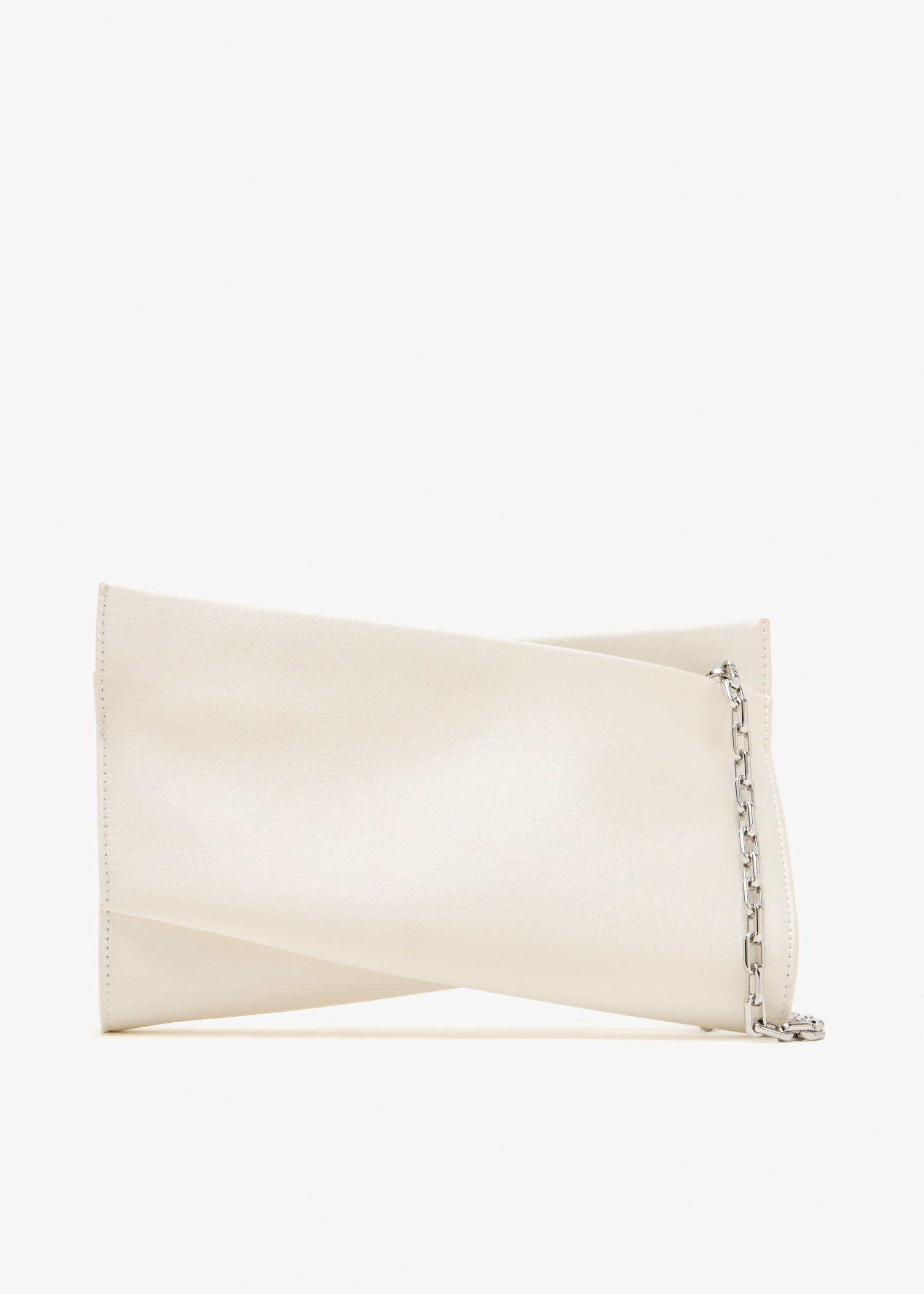 

Loubitwist small clutch, White