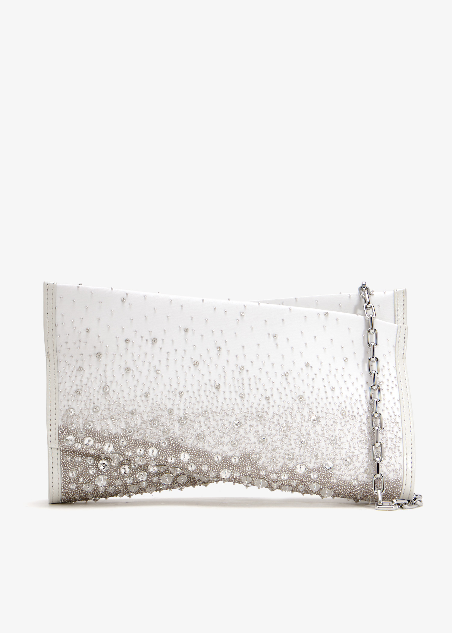 

Loubitwist small clutch, White