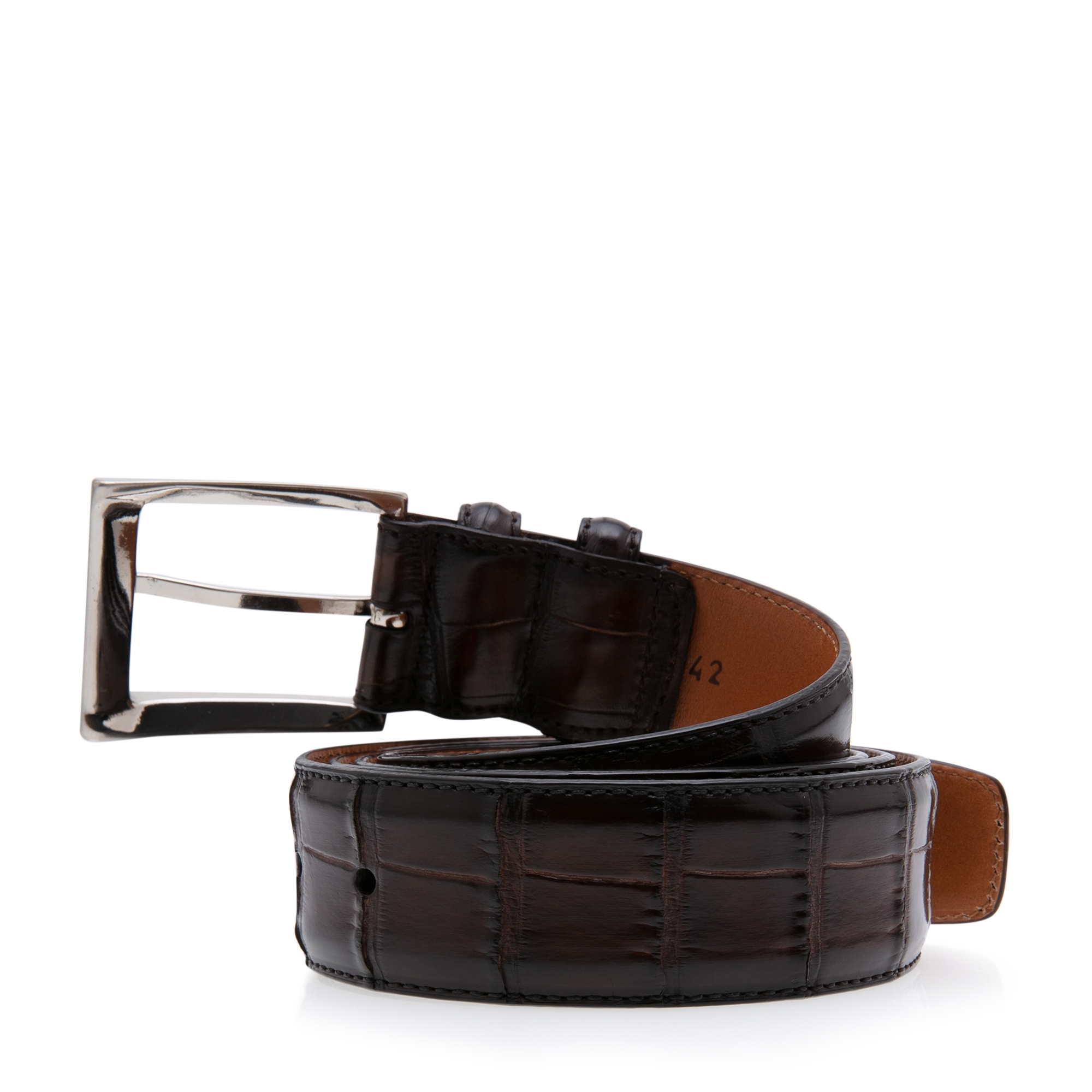 

1259 leather belt, Brown