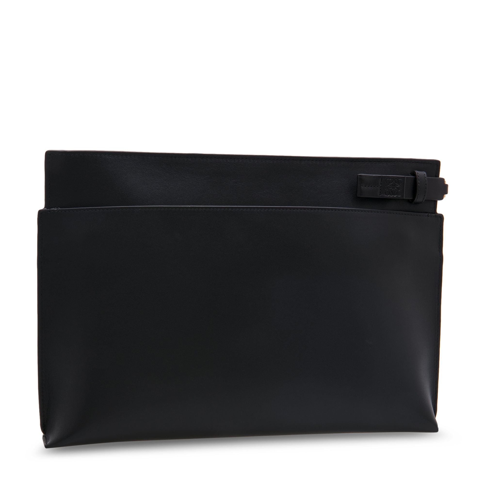 

T Pouch leather bag, Black