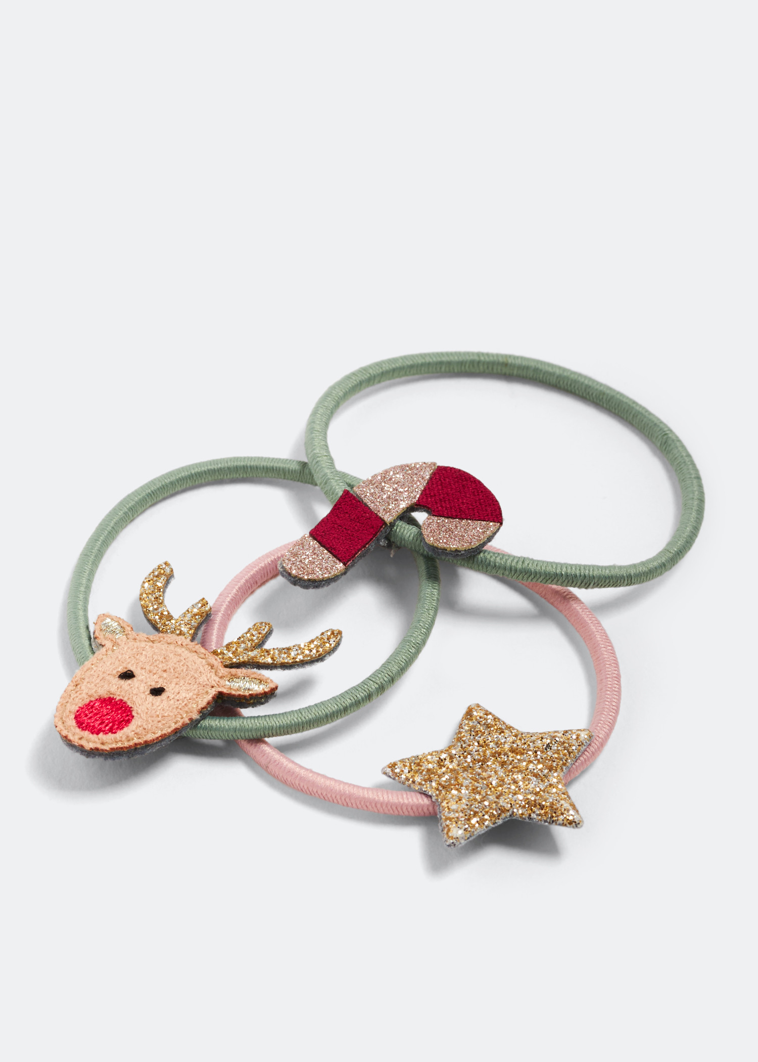 

Christmas hair tie set, Multicolored