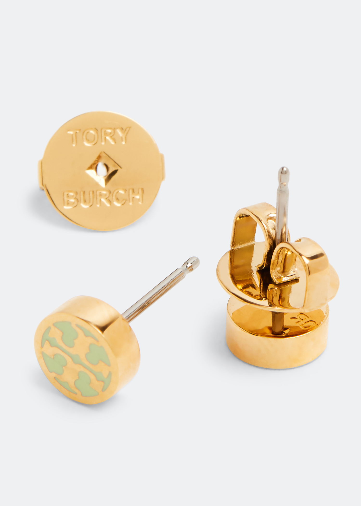 

Miller enamel stud earrings, Green