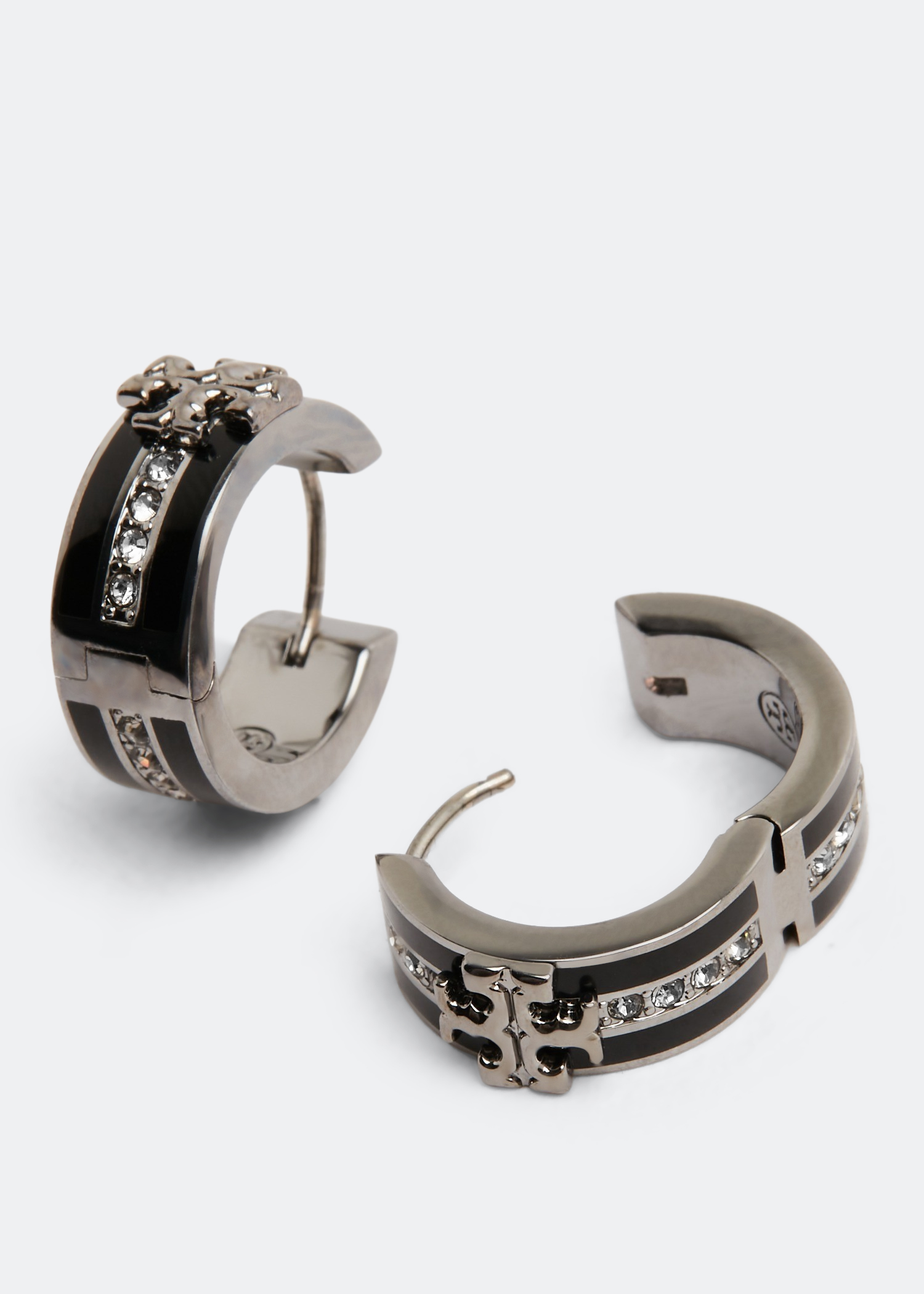 

Kira Huggie hoop earrings, Silver