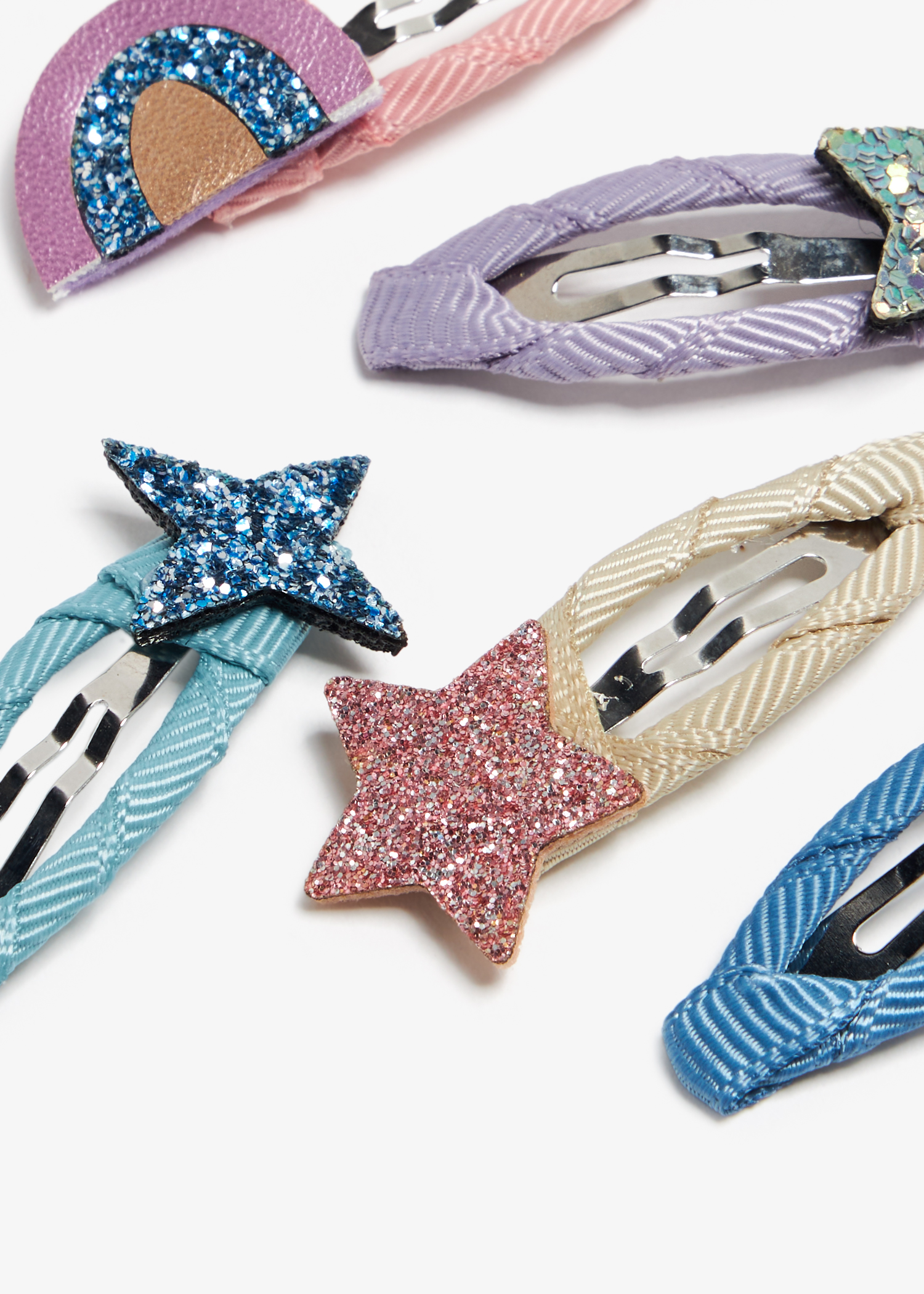 

Rainbow and Star mini clips, Multicolored