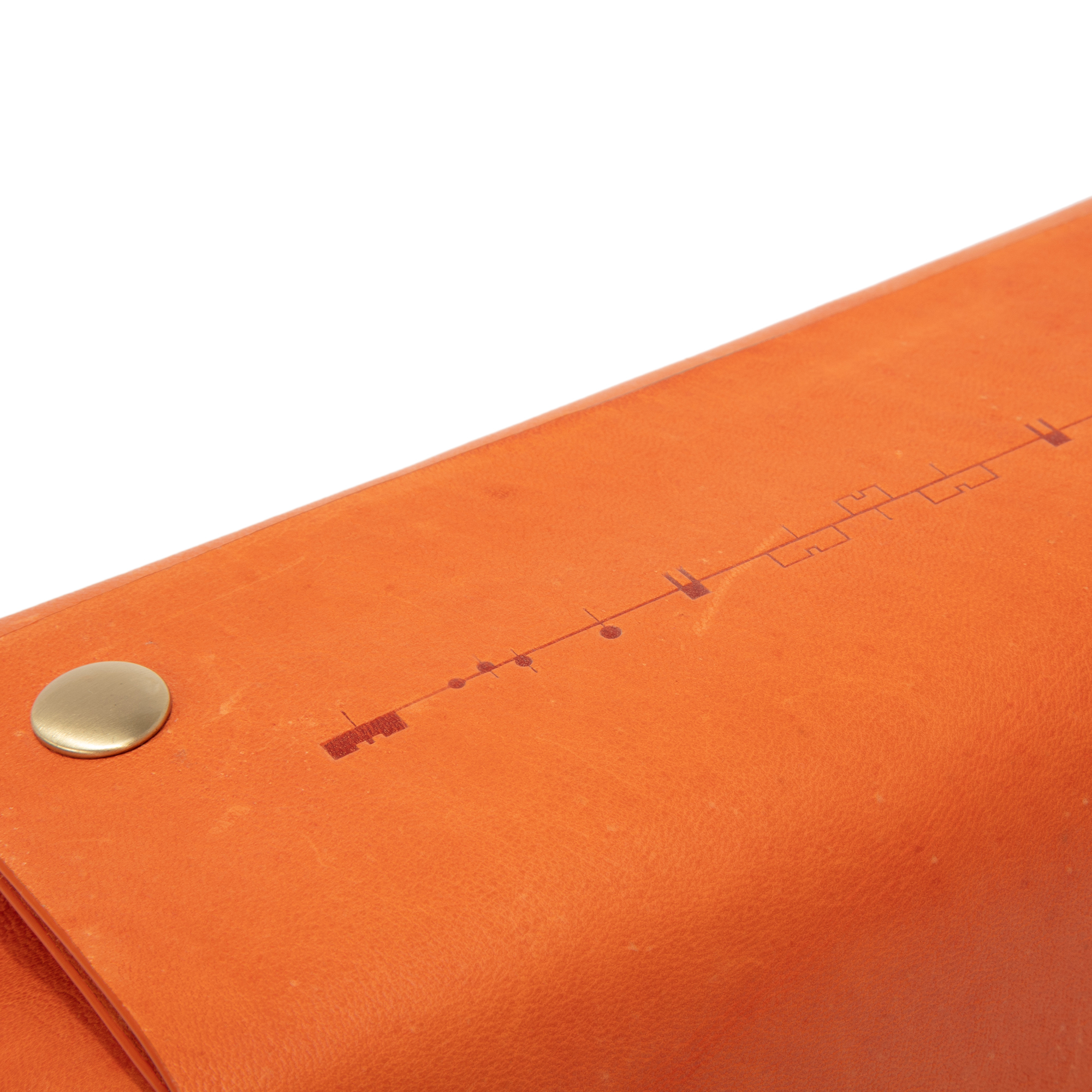 

Leather toiletry bag, Orange