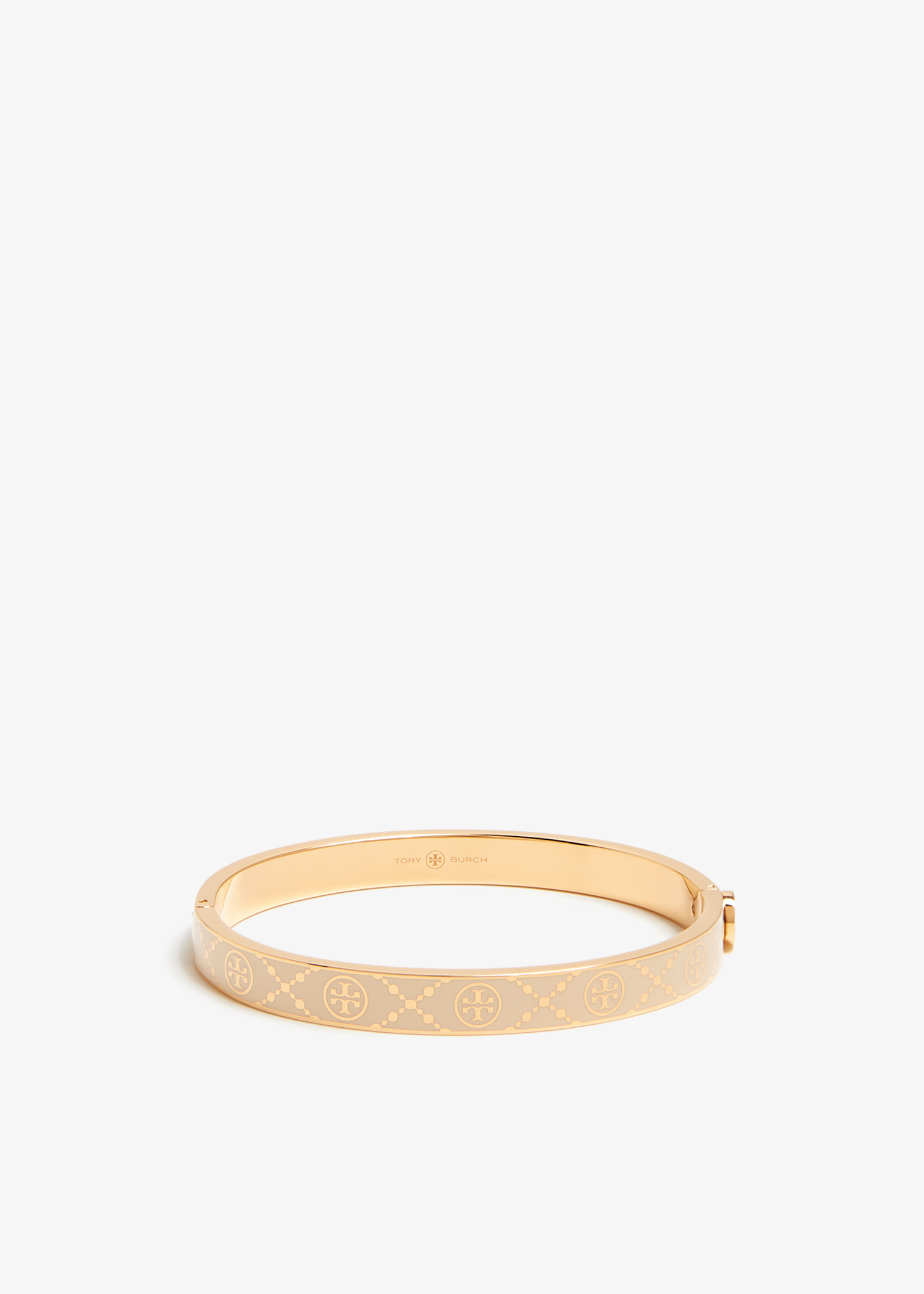 

T Monogram hinge bracelet, Gold