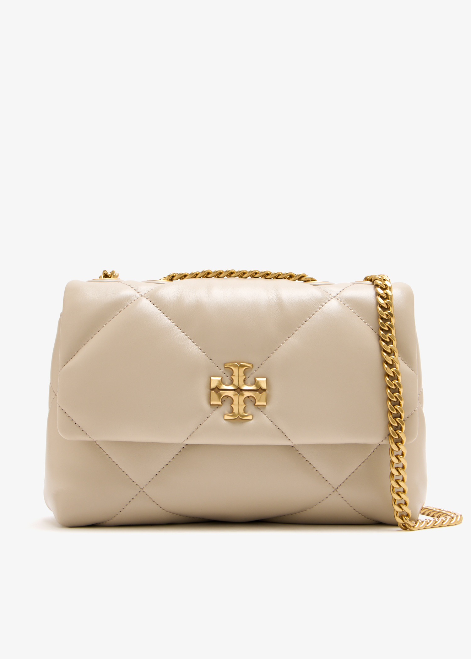 

Kira diamond quilt small convertible shoulder bag, White