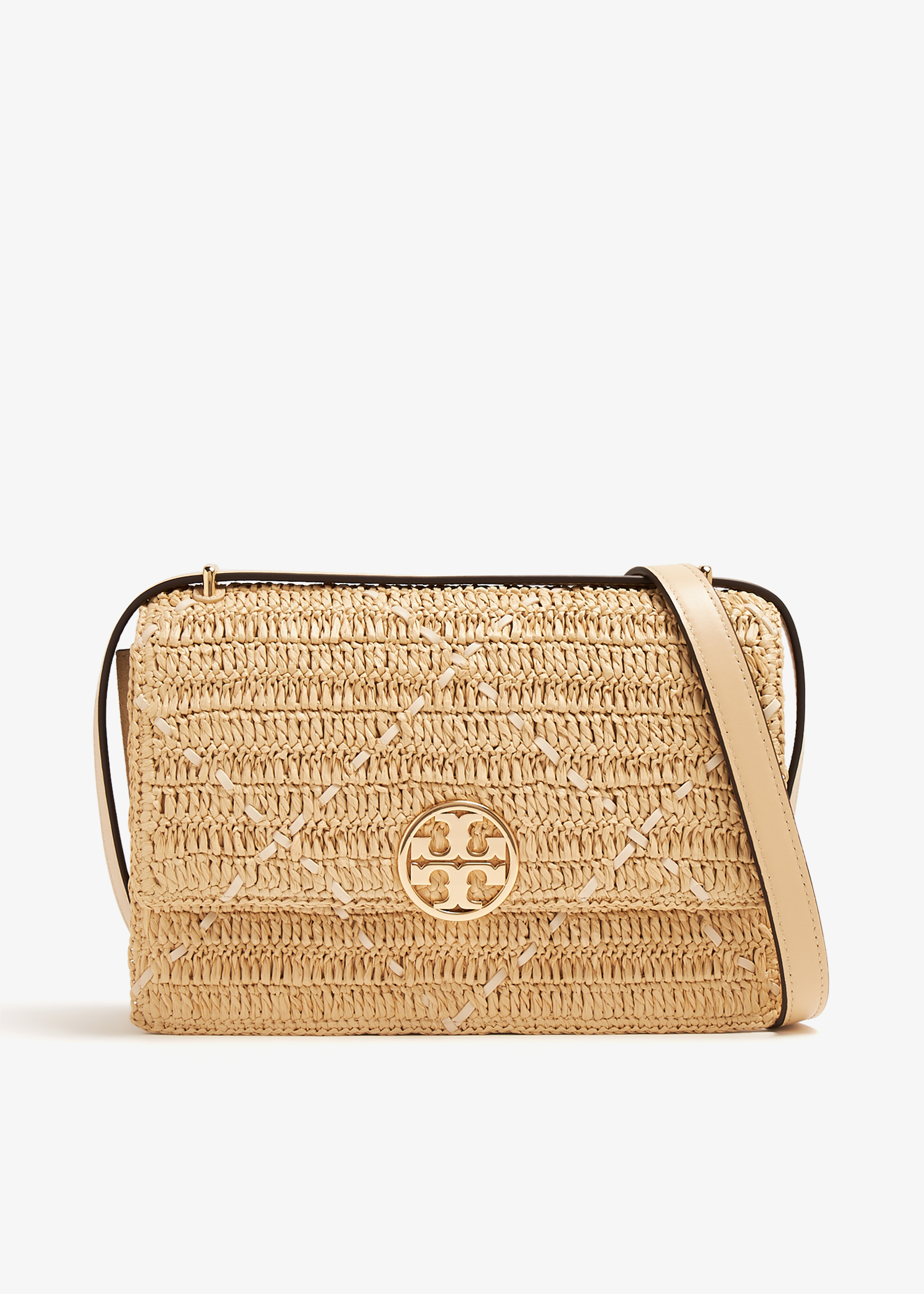 

Miller raffia shoulder bag, Beige