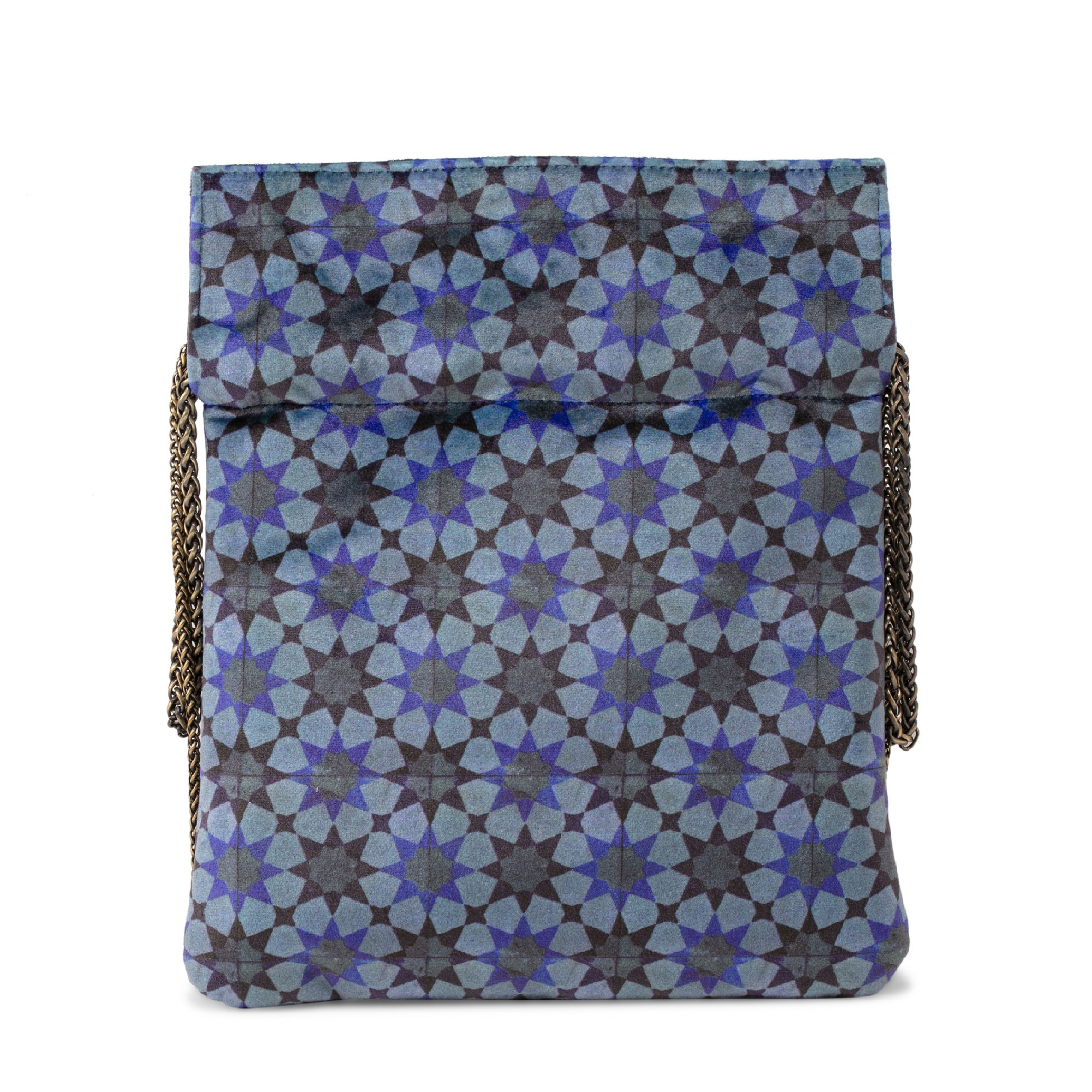 

Night Tiles shoulder bag, Blue