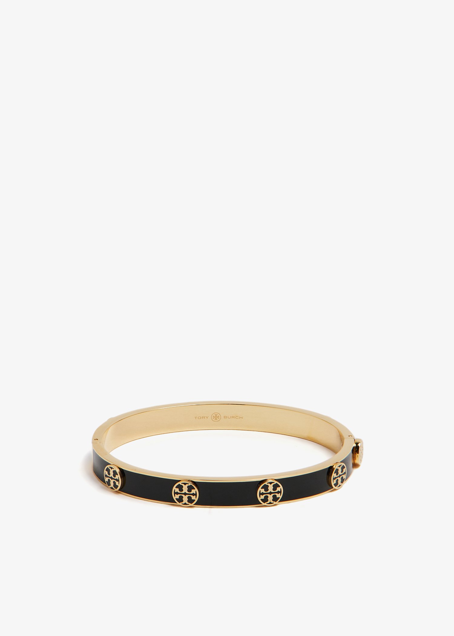 

Miller stud enamel hinge bracelet, Black