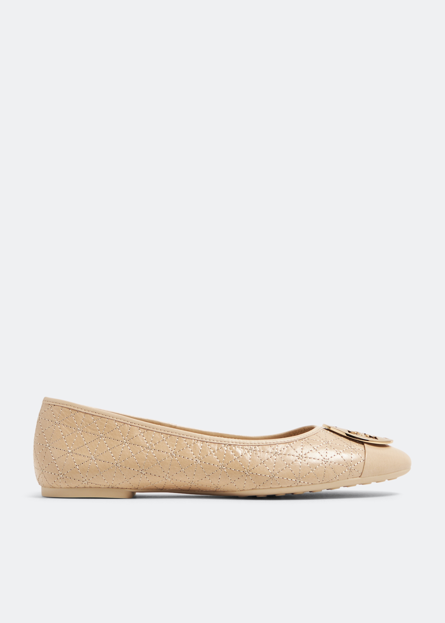 

Claire Quilted ballet flats, Beige