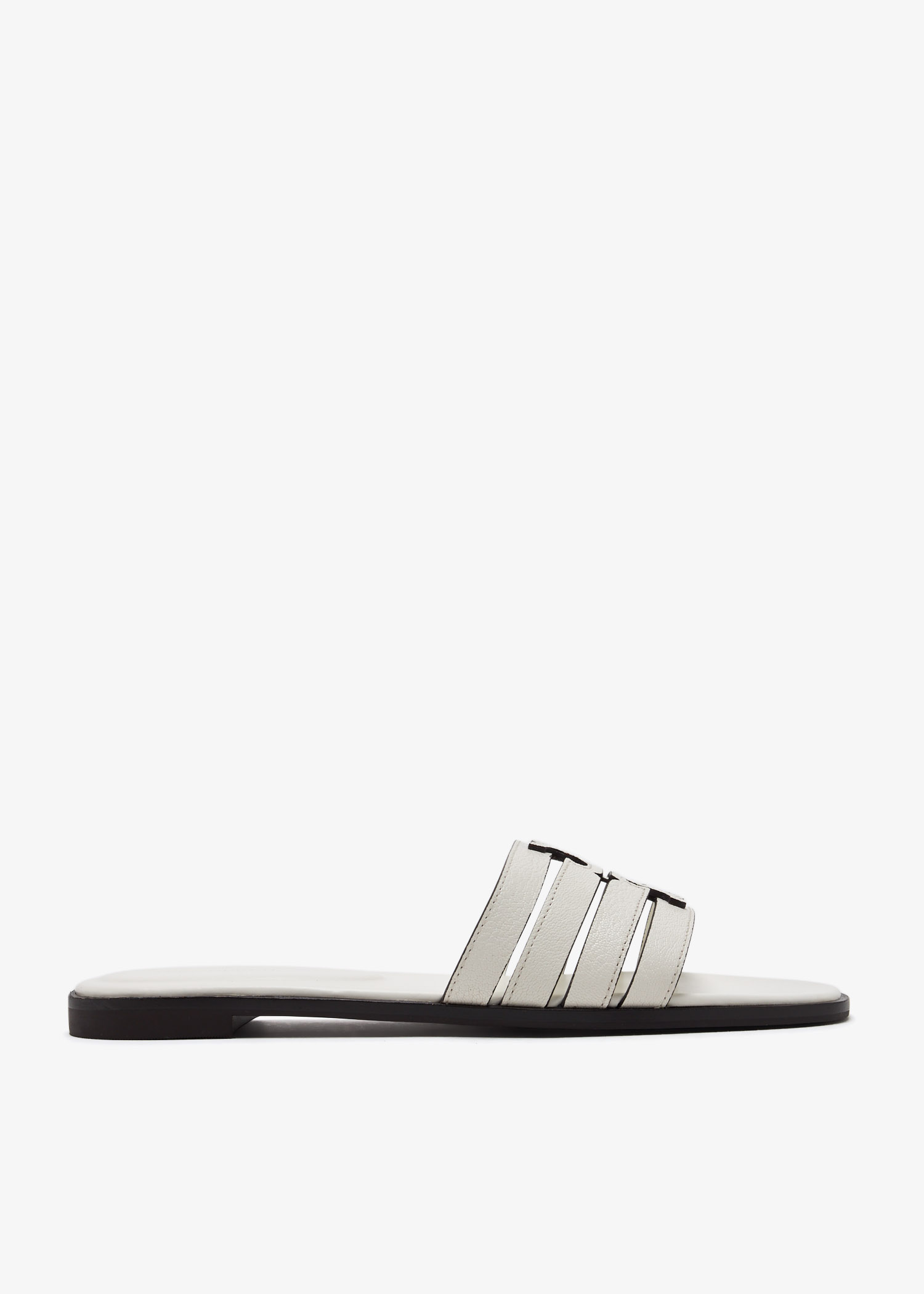 

Ines cage slide sandals, White