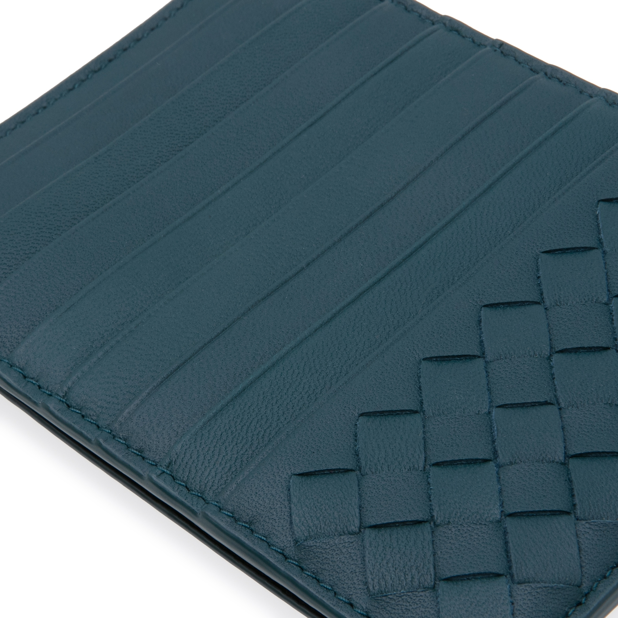 

Intrecciato card case, Blue