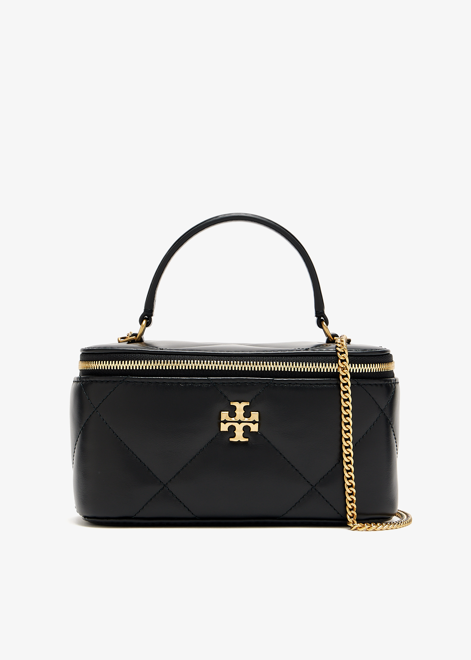 

Kira Diamond quilt vanity case, Black