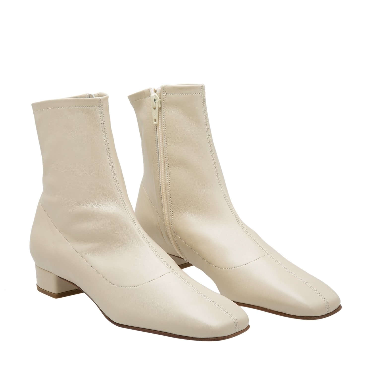 

Este leather boots, White