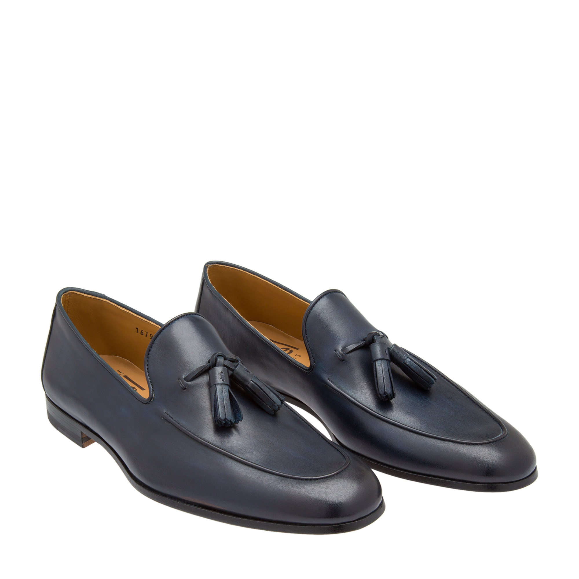 

Leather tassel loafers, Blue