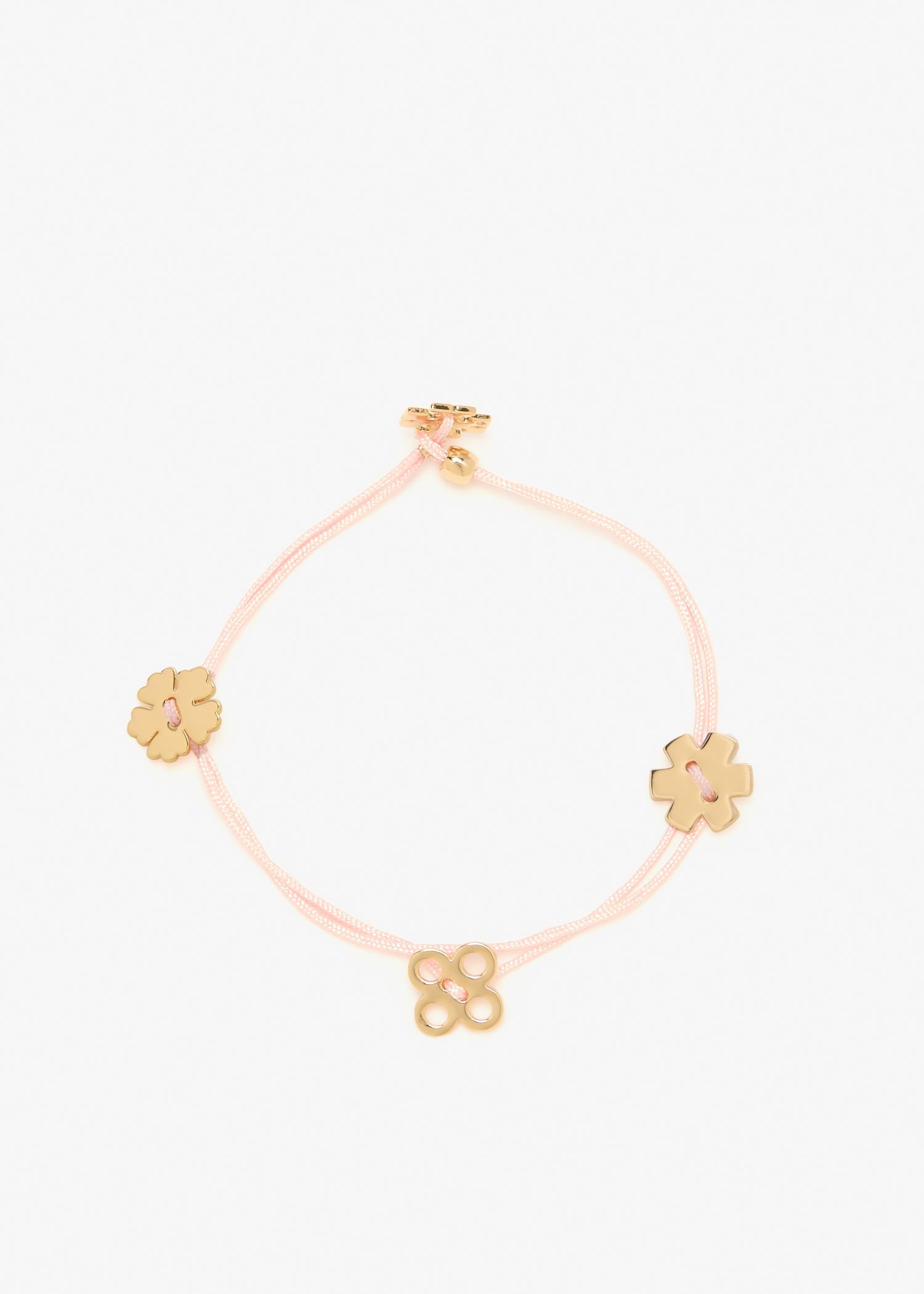 

Clover cord bracelet, Pink