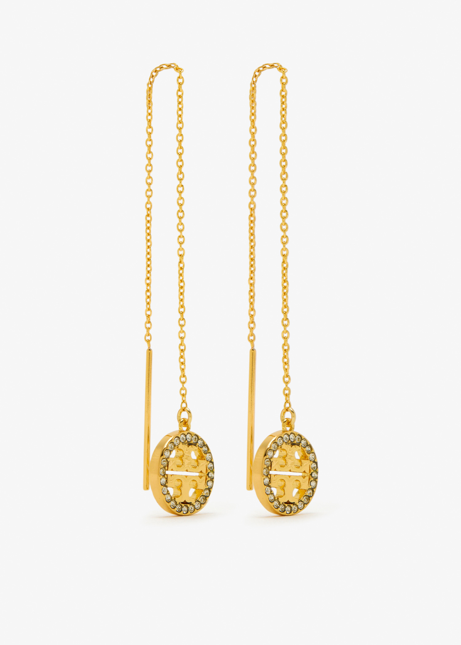 

Icon Pavé Threader earrings, Gold