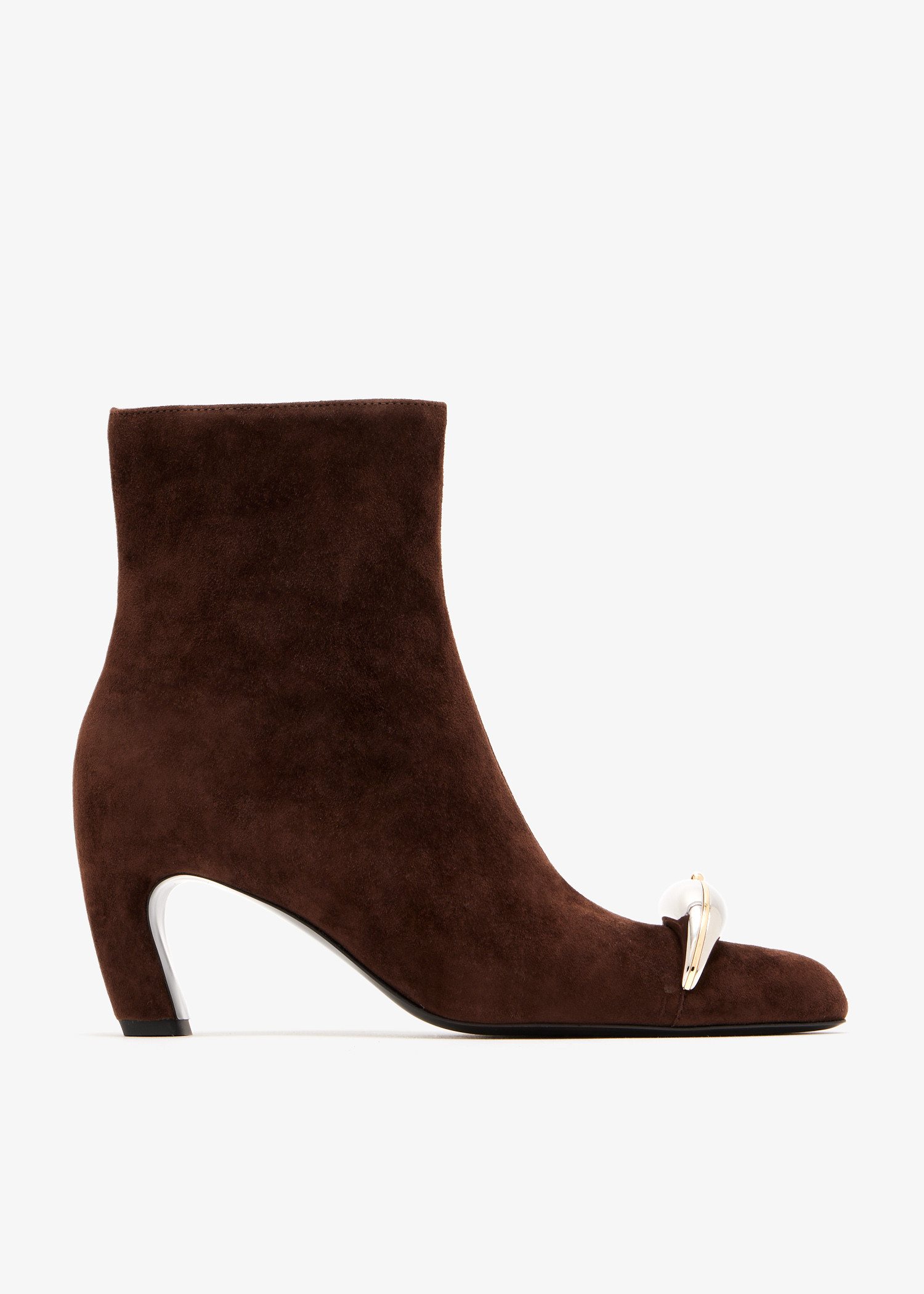 

Pierced ankle boots, Brown
