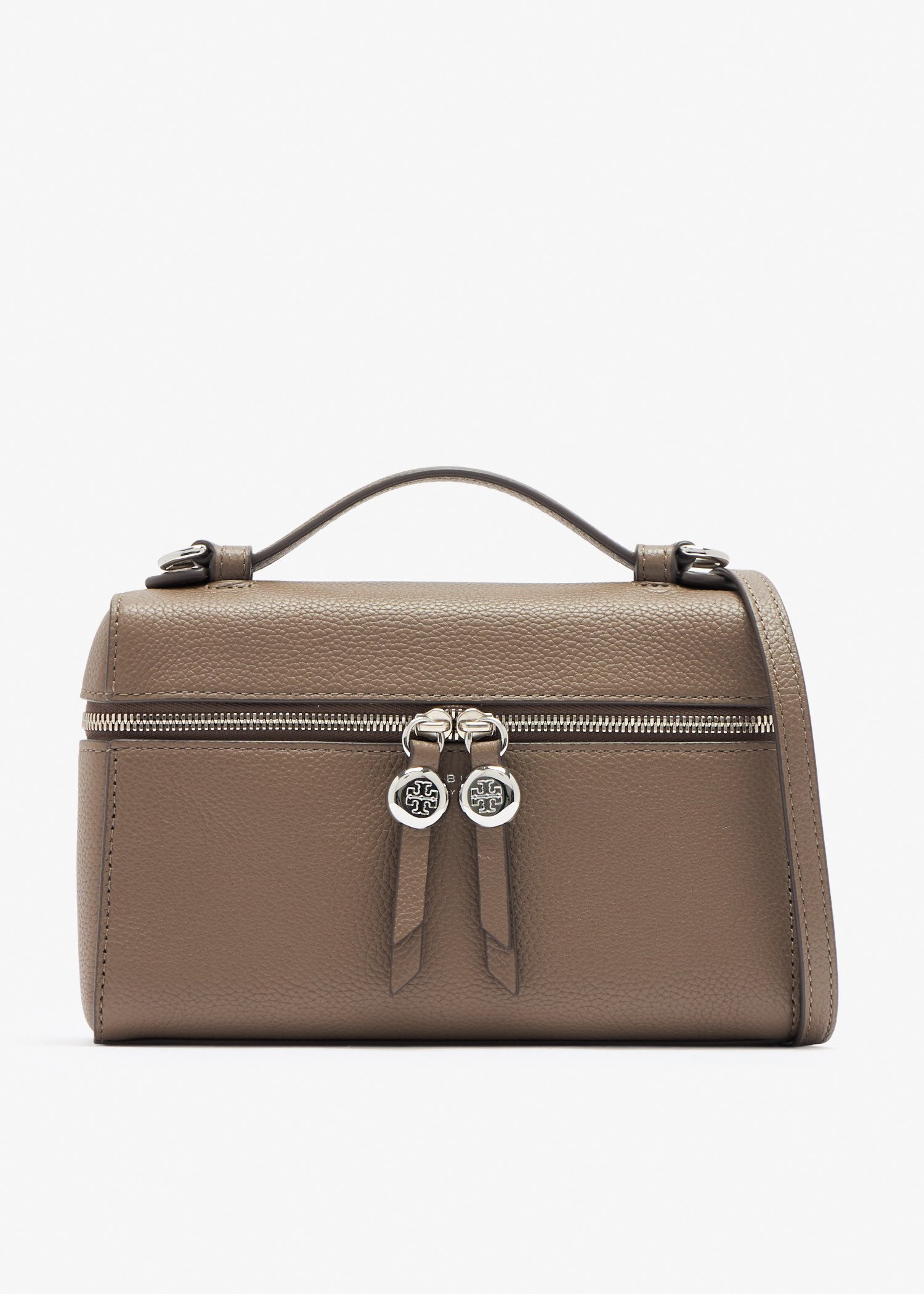 

Romy slim top-handle bag, Taupe