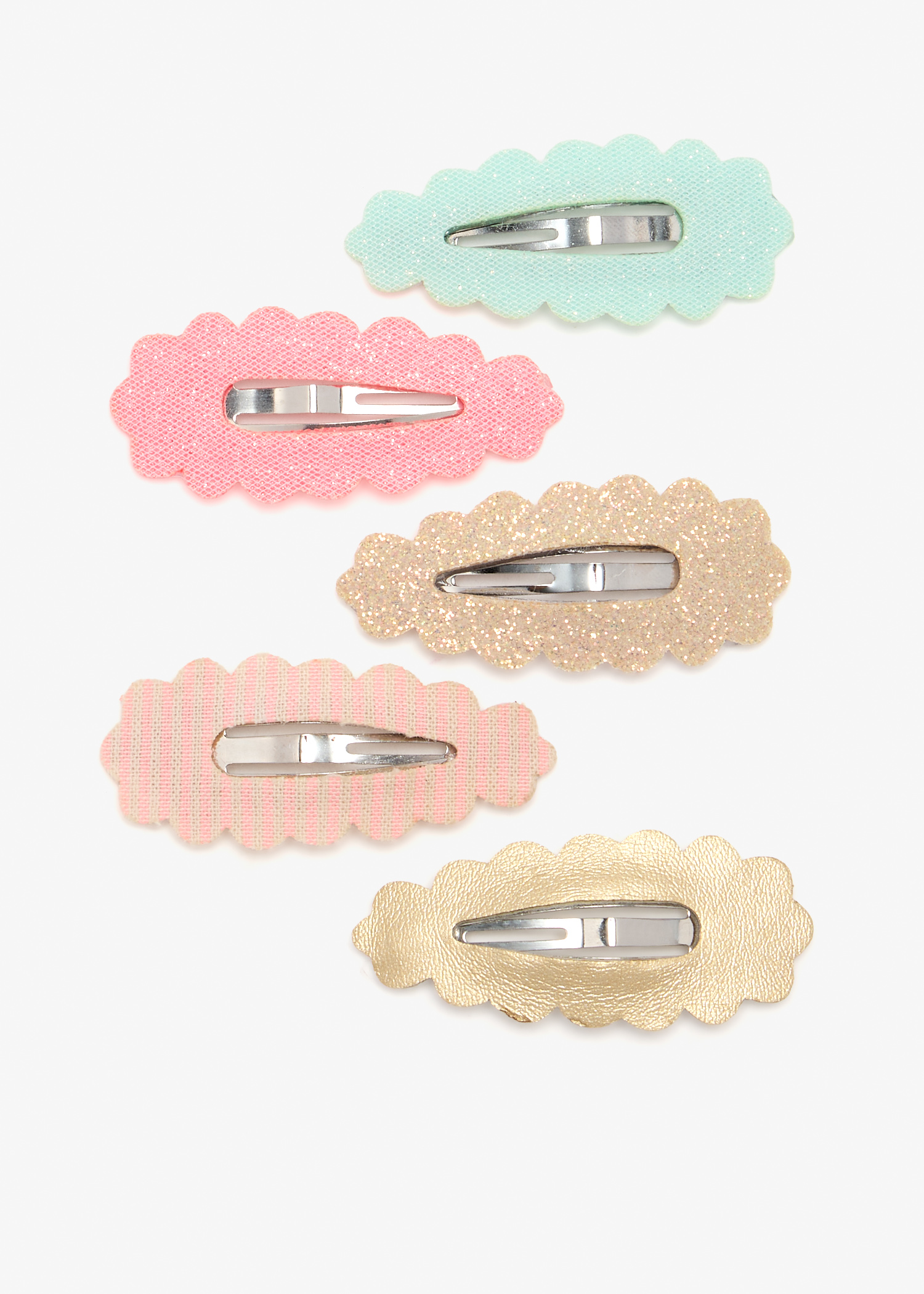 

Scalloped edge mini clic clacs, Multicolored