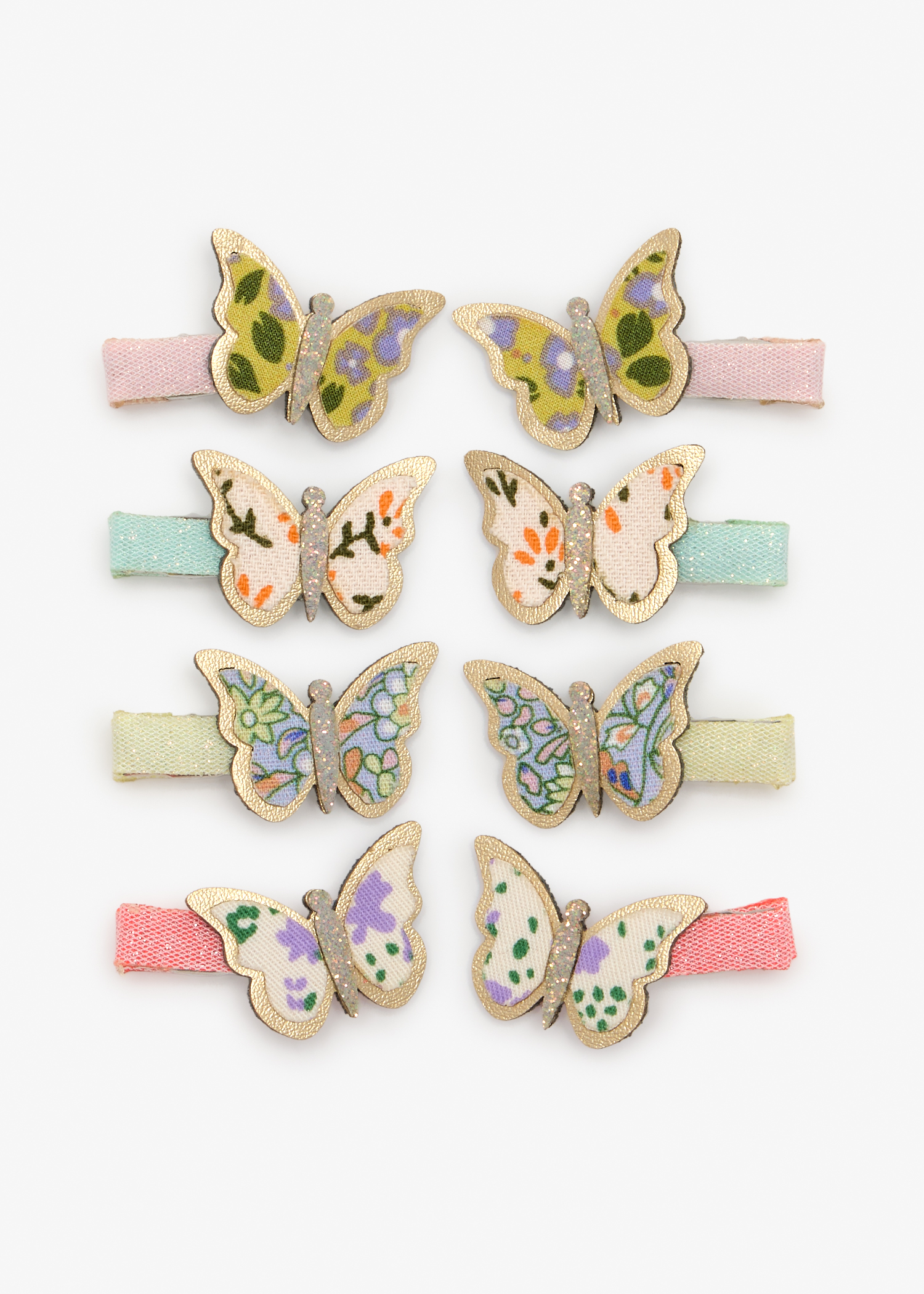 

Floral Butterfly mini clips, Multicolored